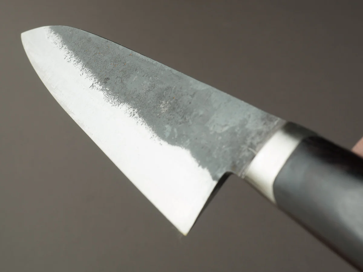 Morihei - Hisamoto - White #1 - Kurouchi - 135mm Petty - Pakka Handle - Image 10