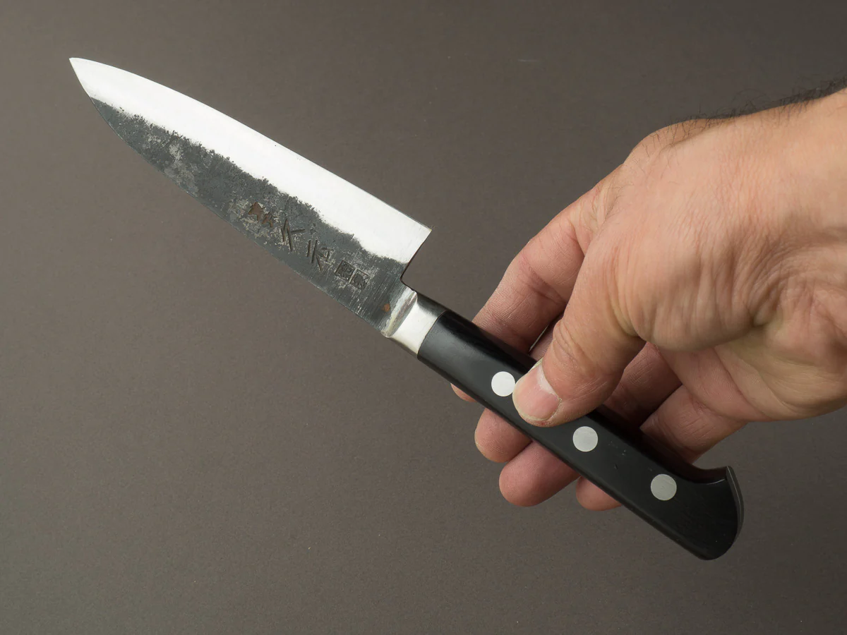Morihei - Hisamoto - White #1 - Kurouchi - 135mm Petty - Pakka Handle - Image 5