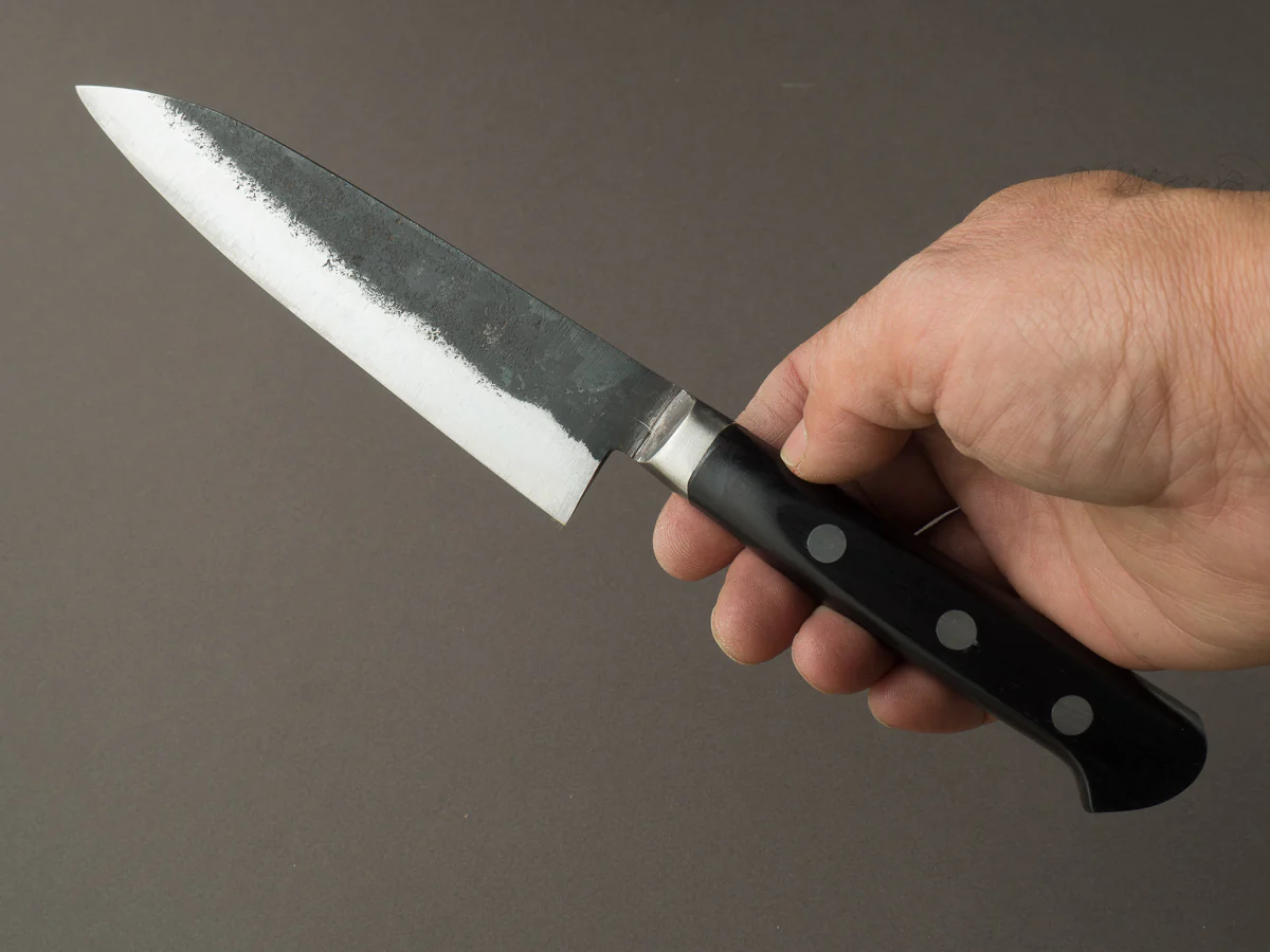 Morihei - Hisamoto - White #1 - Kurouchi - 135mm Petty - Pakka Handle - Image 6