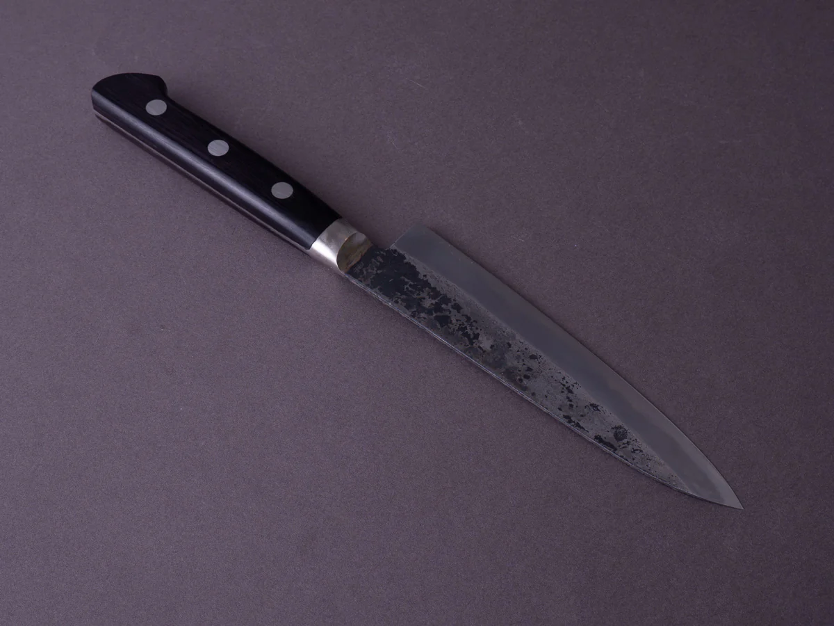 Morihei - Hisamoto - White #1 - Kurouchi - 135mm Petty - Pakka Handle - Fine Finish - Image 3