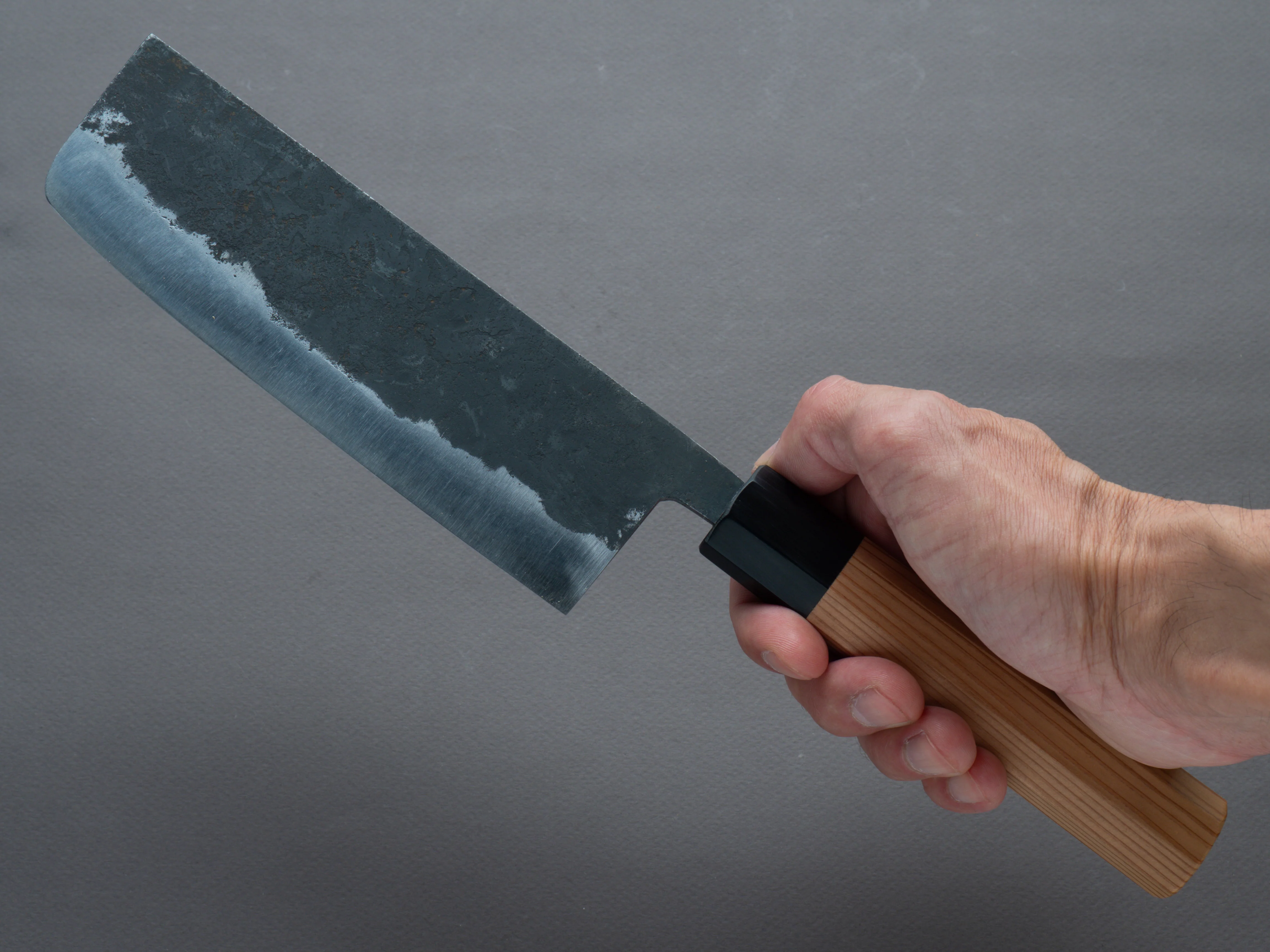 Morihei -Hisamoto - Kurouchi - White #1 - 165mm Nakiri - Yakusugi Cedar Handle - Image 6