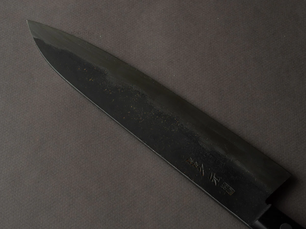 Morihei - Hisamoto - White #1 - Kurouchi - 240mm - Gyuto - Western Handle (No Bolster) - Image 2