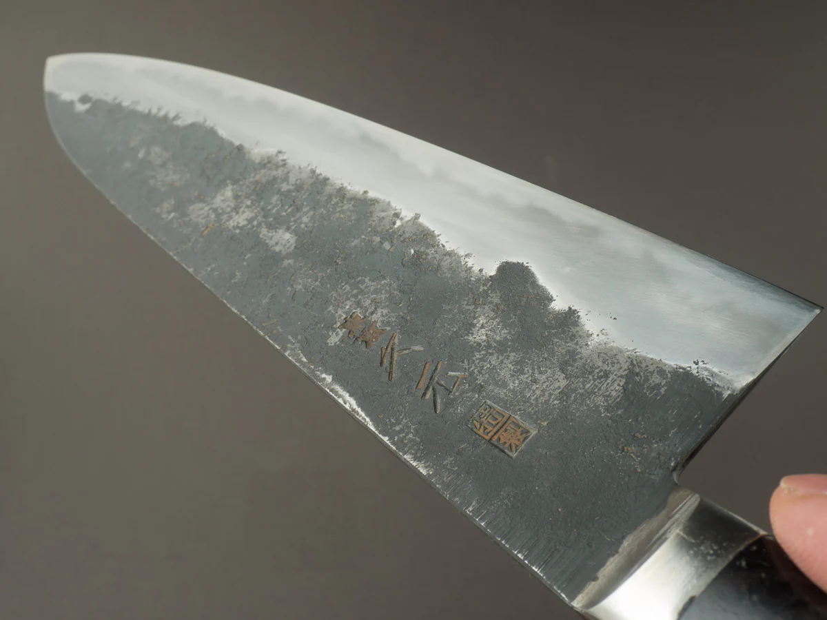 Morihei - Hisamoto - White #1 - Kurouchi - 240mm - Gyuto - Western Handle - Fine Finish - Image 11