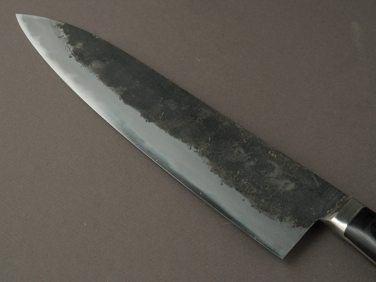 Morihei - Hisamoto - White #1 - Kurouchi - 240mm - Gyuto - Western Handle - Fine Finish - Image 3