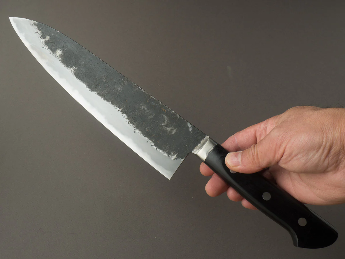 Morihei - Hisamoto - White #1 - Kurouchi - 240mm - Gyuto - Western Handle - Fine Finish - Image 6