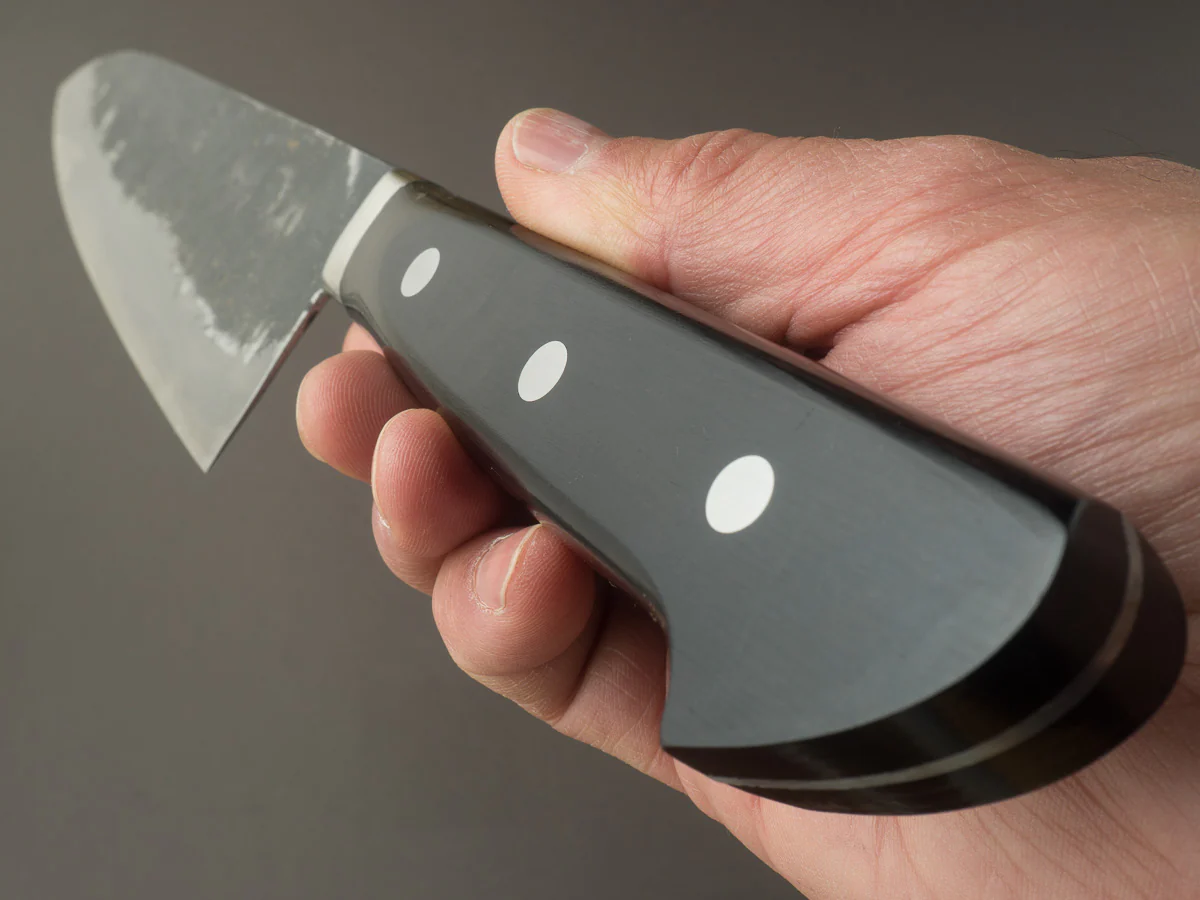Morihei - Hisamoto - White #1 - Kurouchi - 240mm - Gyuto - Western Handle - Fine Finish - Image 9
