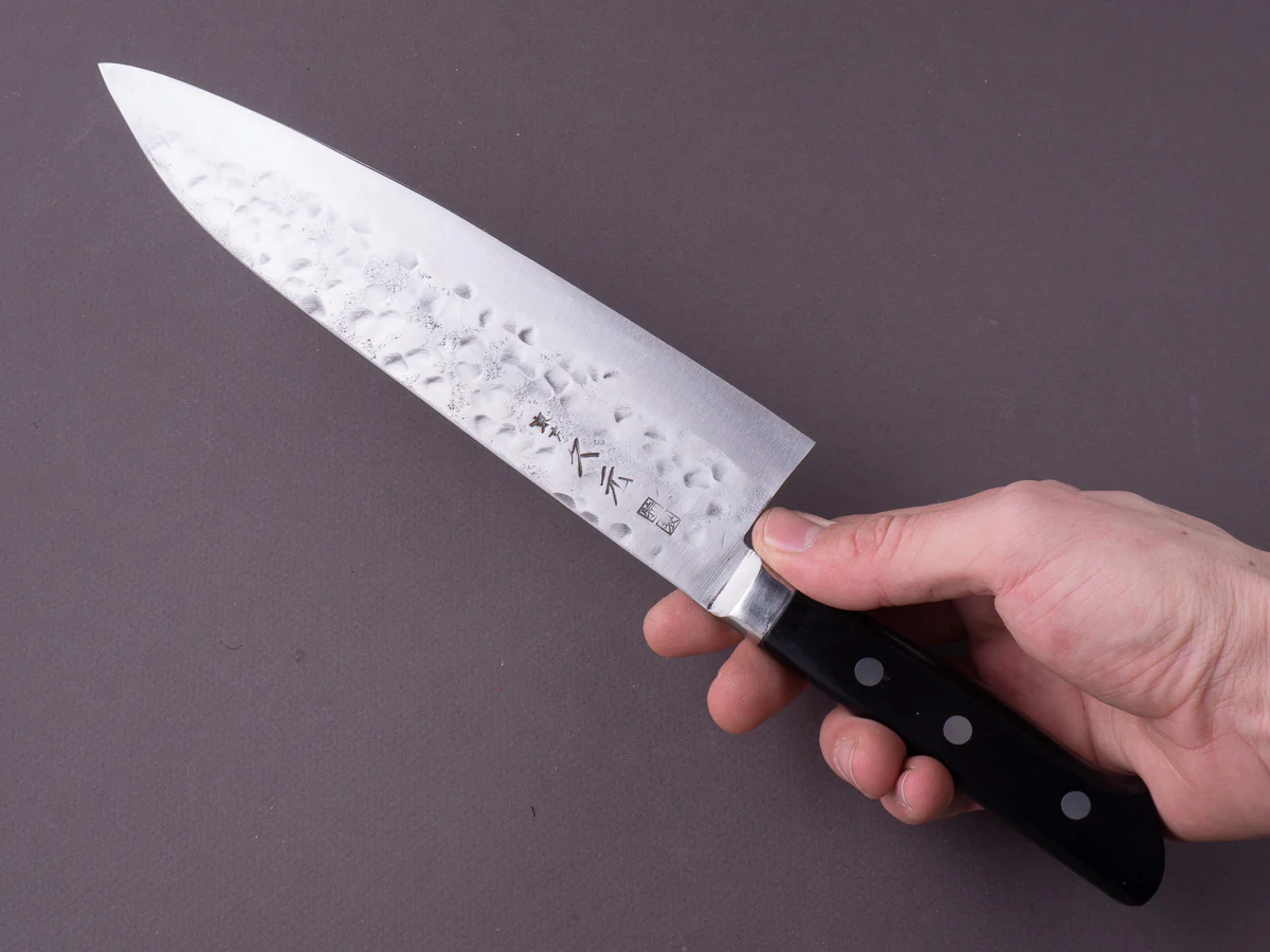 Morihei - Hisamoto - White #1 - Stainless Clad - Tsuchime - 210mm - Gyuto - Western Handle - Image 6
