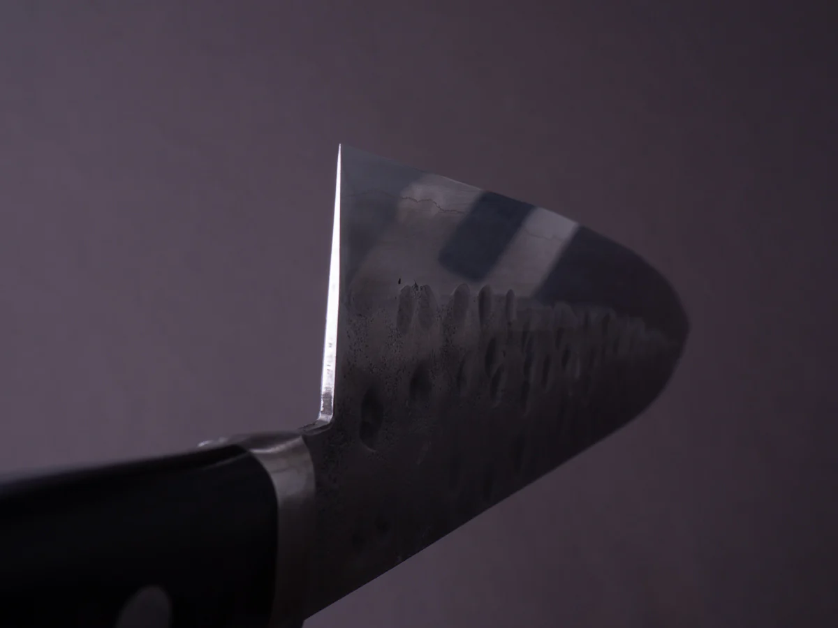 Morihei - Hisamoto - White #1 - Stainless Clad - Tsuchime-  240mm Gyuto - Western Handle - Fine Finish - Image 10
