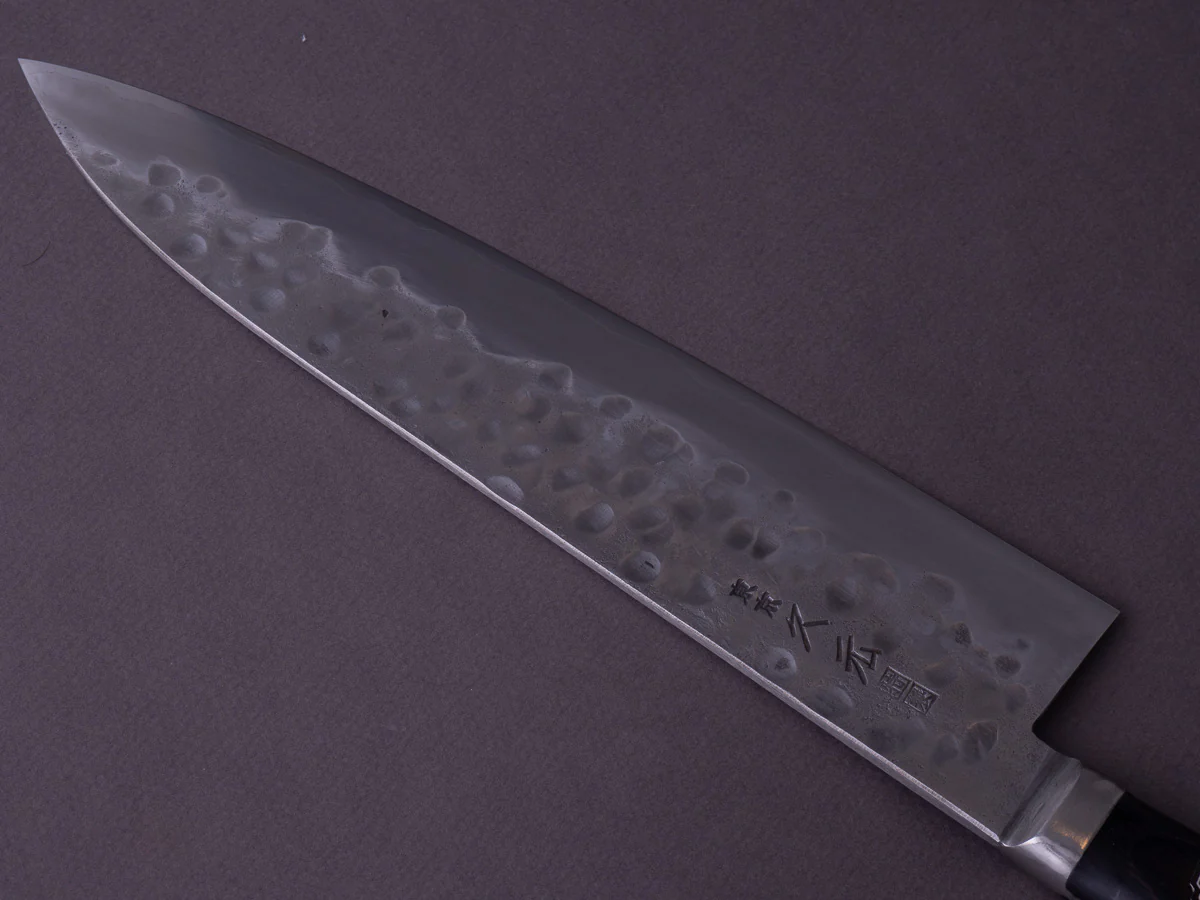 Morihei - Hisamoto - White #1 - Stainless Clad - Tsuchime-  240mm Gyuto - Western Handle - Fine Finish - Image 3