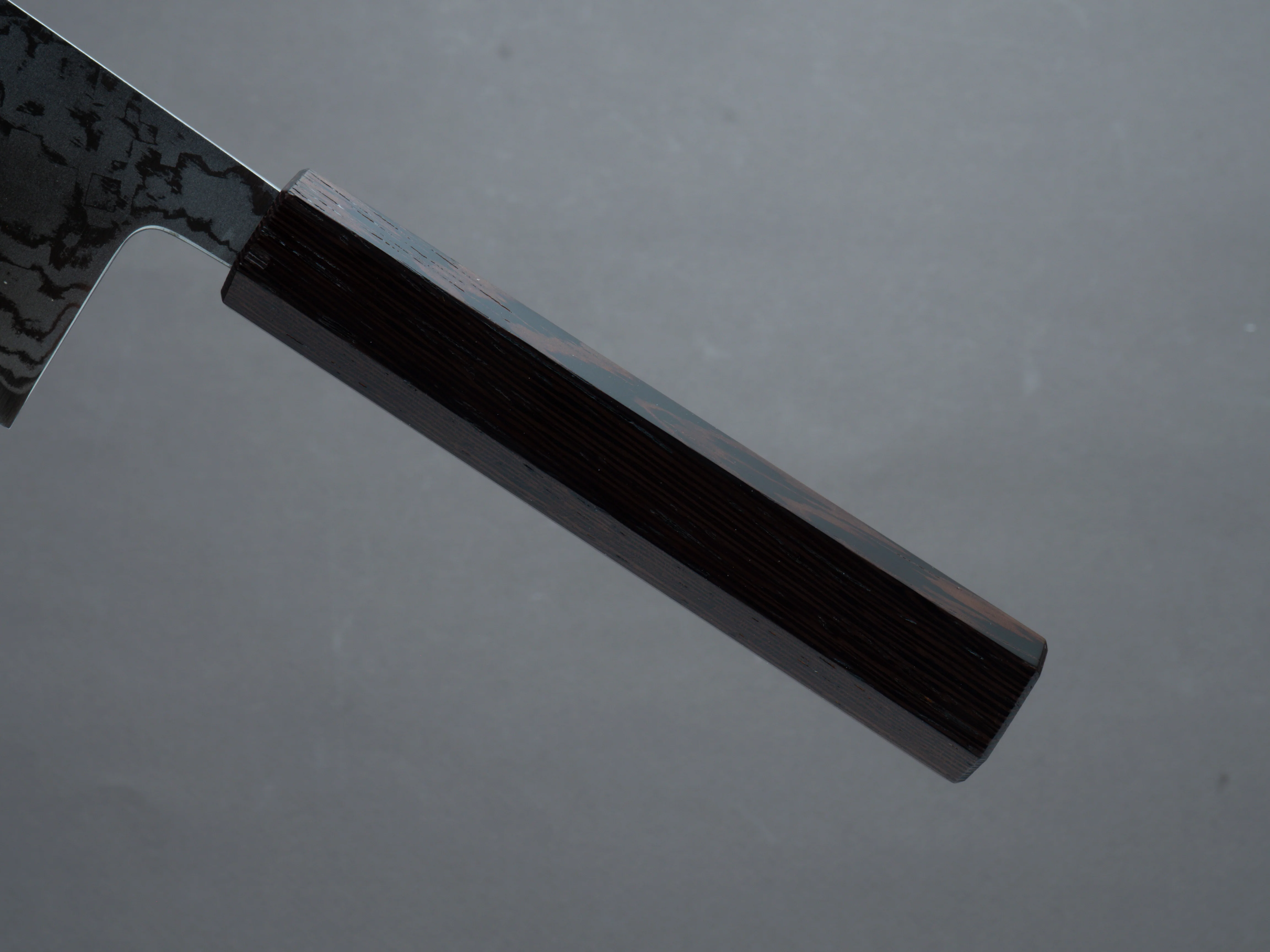 Morihei - Kikuyu - Blue #2 - Damascus - Nakiri - 165mm - Wenge Handle - Image 5