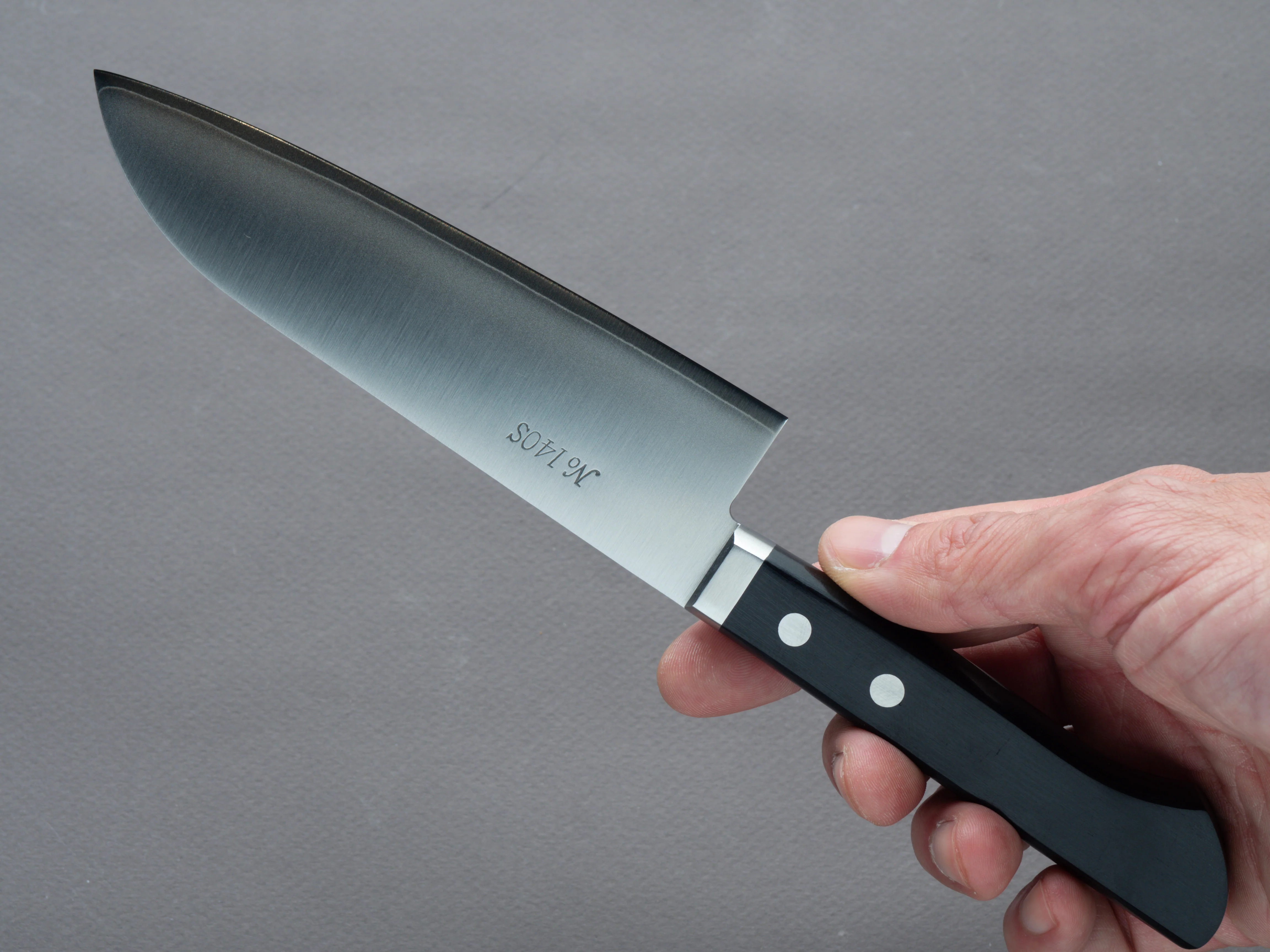 Morihei - Kiyomitsu - Santoku - 140mm - Pakka Handle - #140 - Image 7