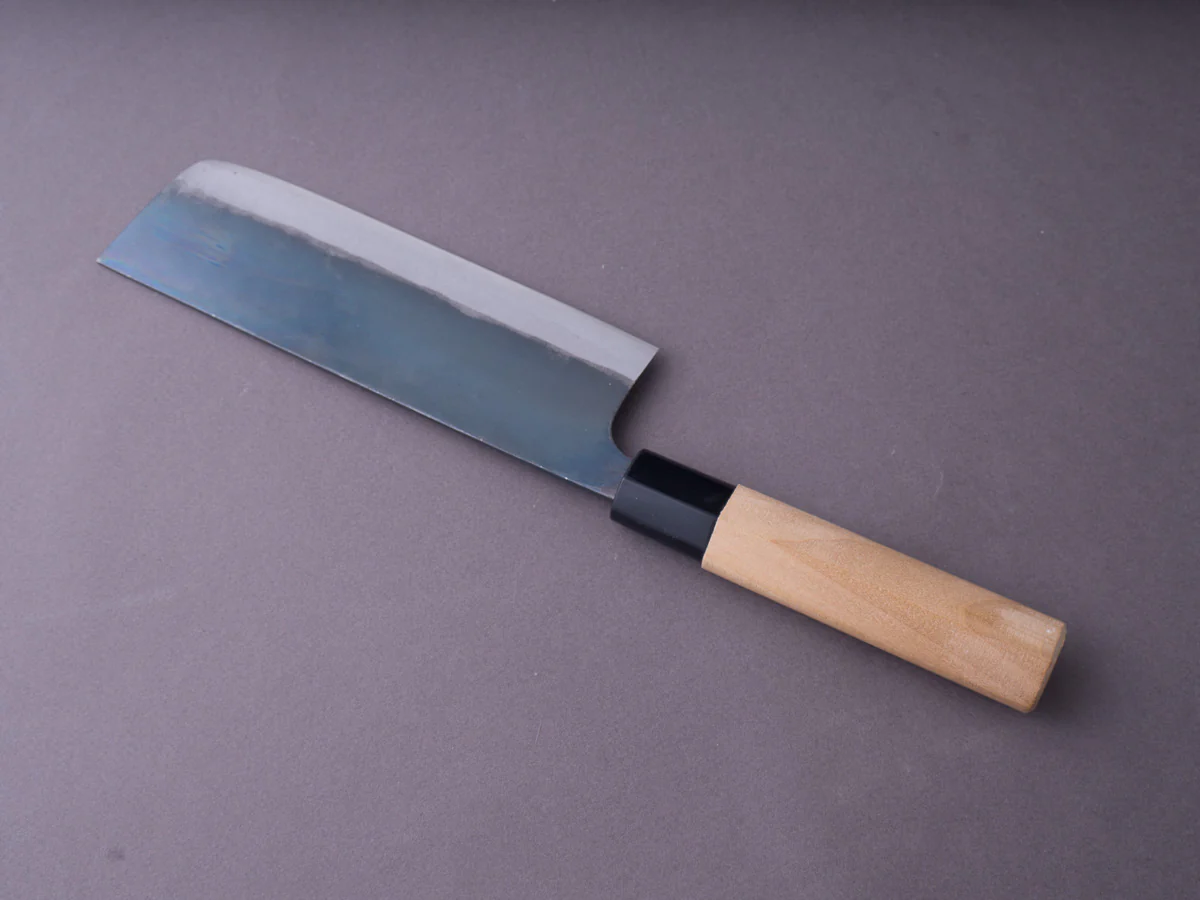 Morihei - Kunihide - Blue #2 Kurouchi- 165mm Nakiri - Poplar Handle - Image 3