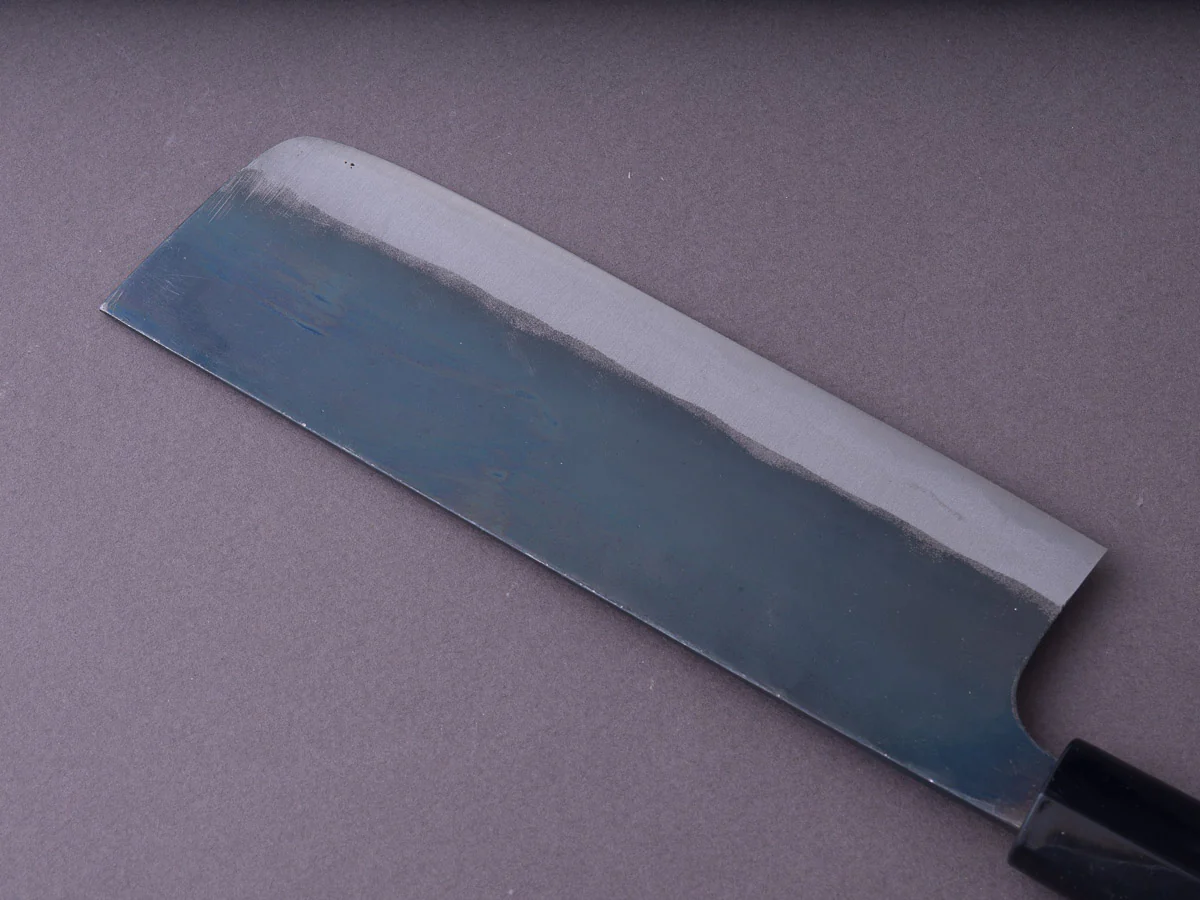 Morihei - Kunihide - Blue #2 Kurouchi- 165mm Nakiri - Poplar Handle - Image 5