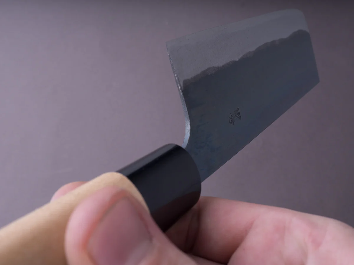 Morihei - Kunihide - Blue #2 Kurouchi- 165mm Nakiri - Poplar Handle - Image 6