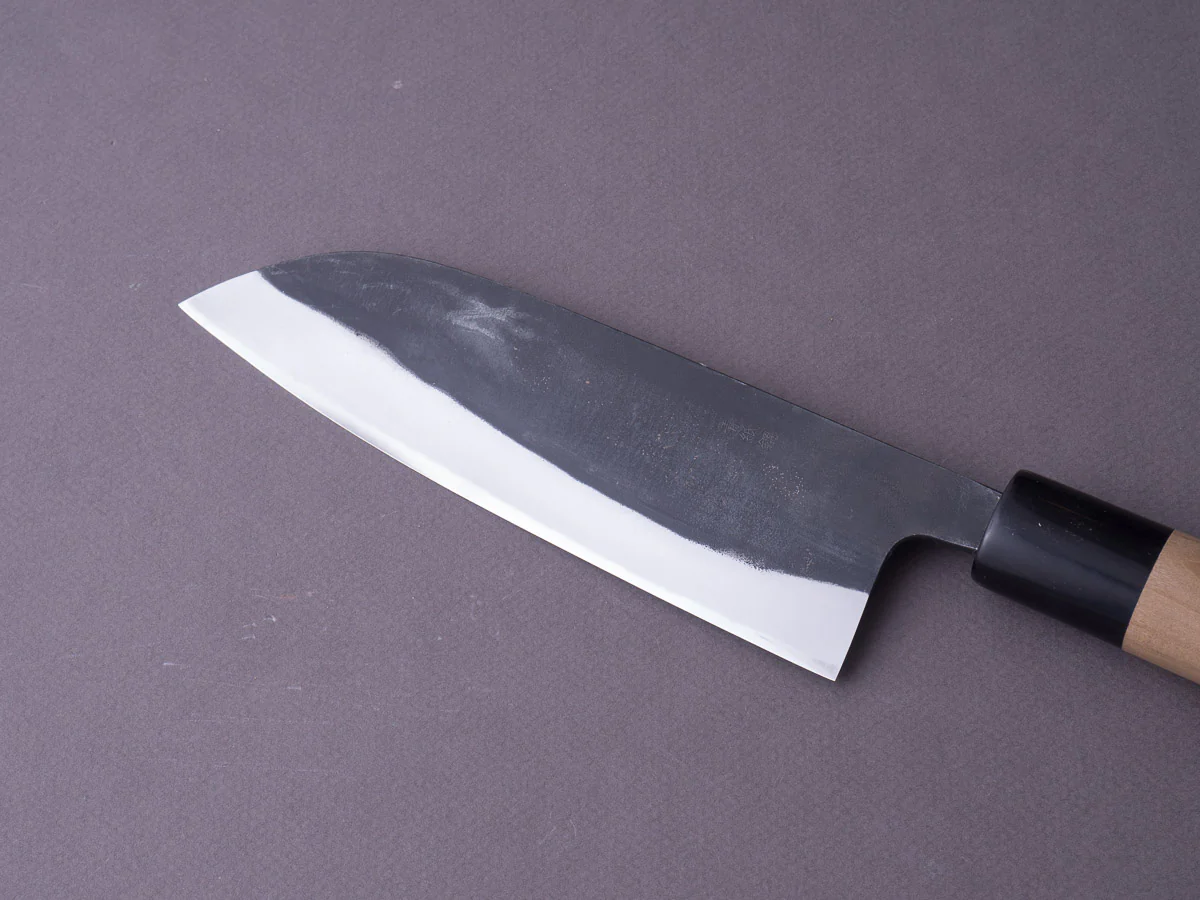 Morihei - Munetsugu - Blue #2 Kurouchi - 165mm Santoku - Ho Wood Handle - Image 11