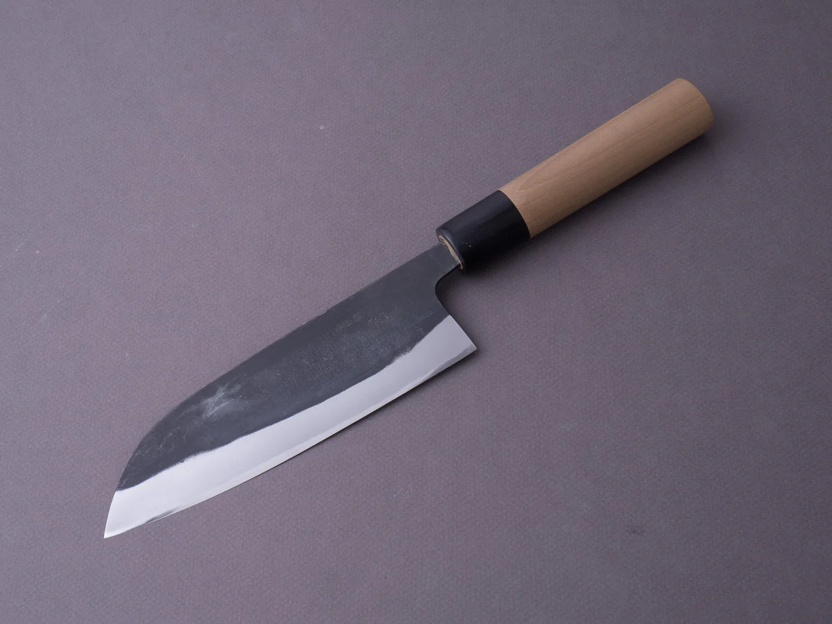 Morihei - Munetsugu - Blue #2 Kurouchi - 165mm Santoku - Ho Wood Handle - Image 9