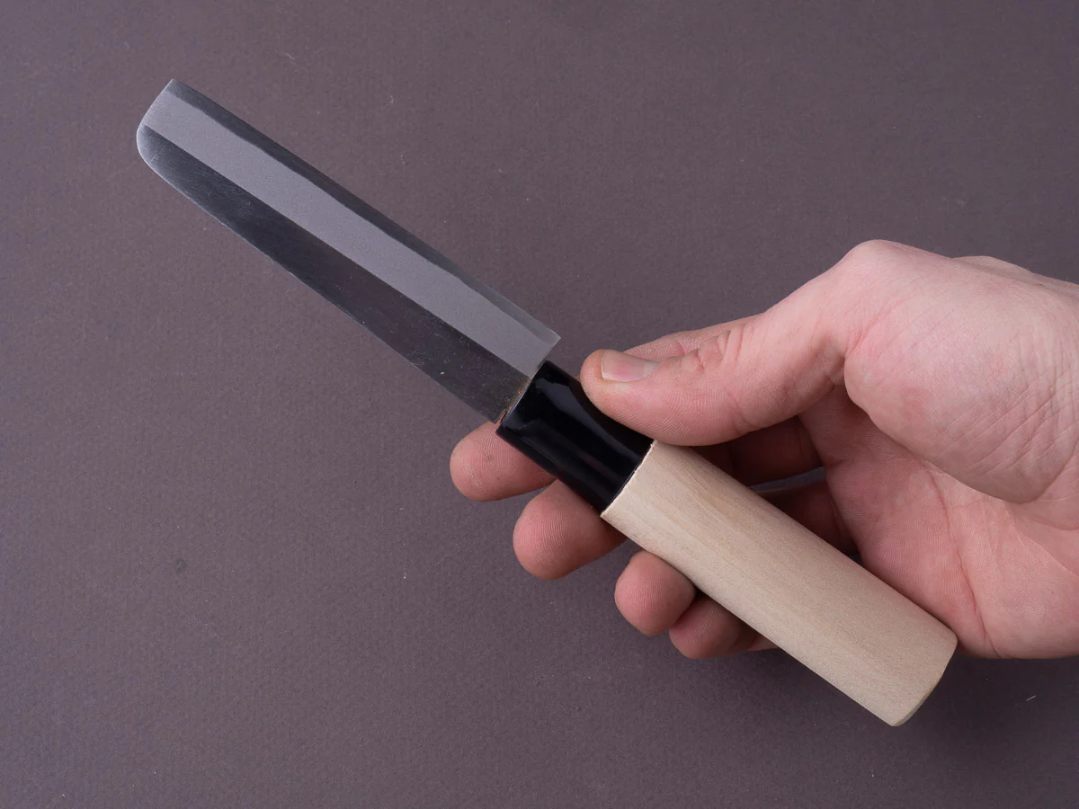 Mumei - Yellow Steel - 105mm Nagoya Saki - Poplar Handle - Image 2