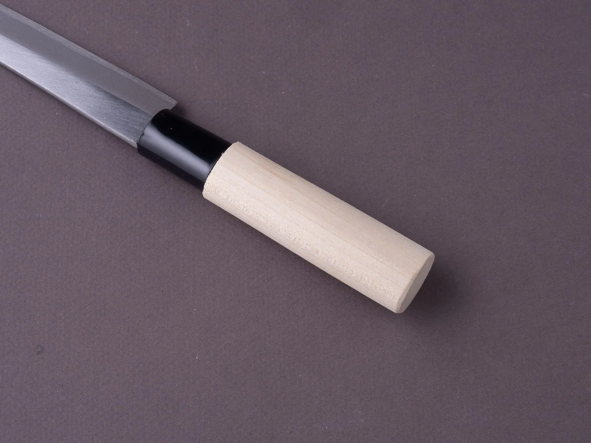 Mumei - Yellow Steel - 105mm Nagoya Saki - Poplar Handle - Image 6