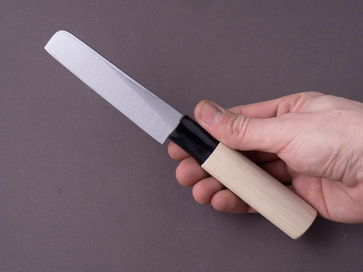 Mumei - Yellow Steel - 105mm Nagoya Saki - Poplar Handle - Image 7
