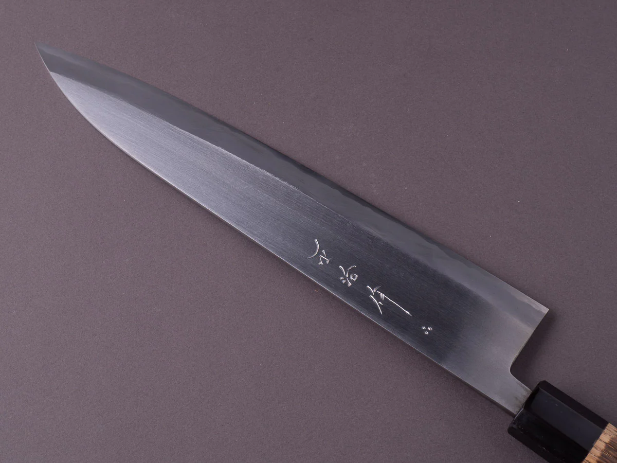 Nakaya Heiji - Semi-Stainless - Migaki - 270mm Gyuto - Burnt Chestnut Handle - Image 3