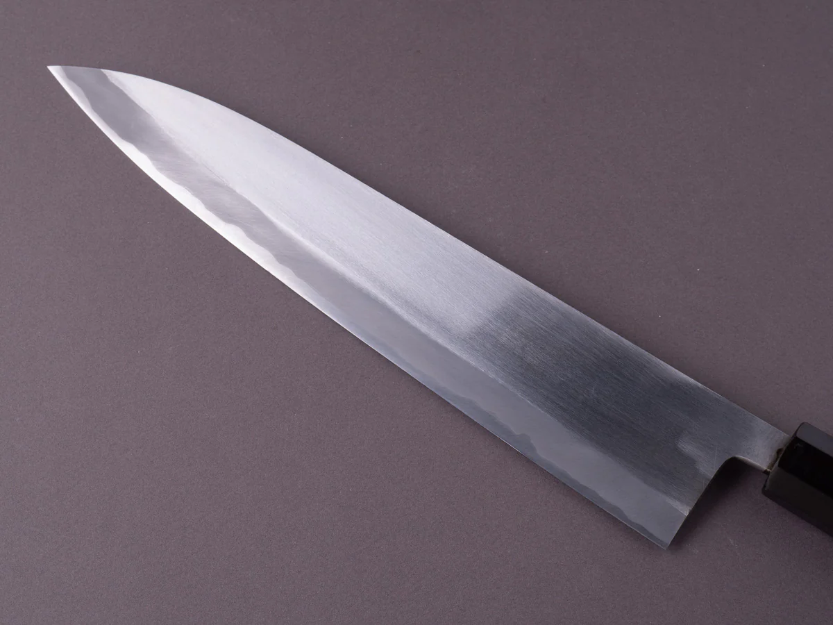 Nakaya Heiji - Semi-Stainless - Migaki - 270mm Gyuto - Burnt Chestnut Handle - Image 4