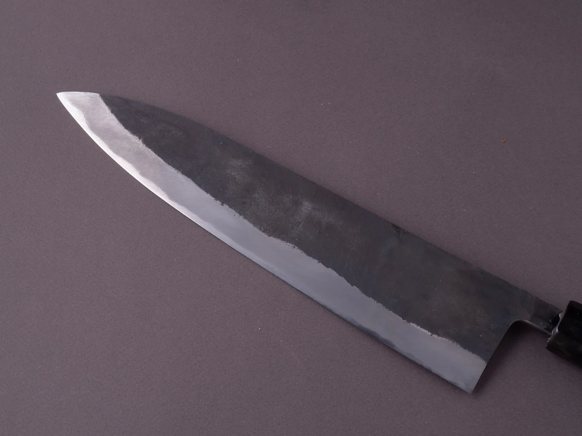 Nakaya Heiji - Semi Stainless - Kurouchi - 255mm Gyuto - Chestnut Handle - Image 5
