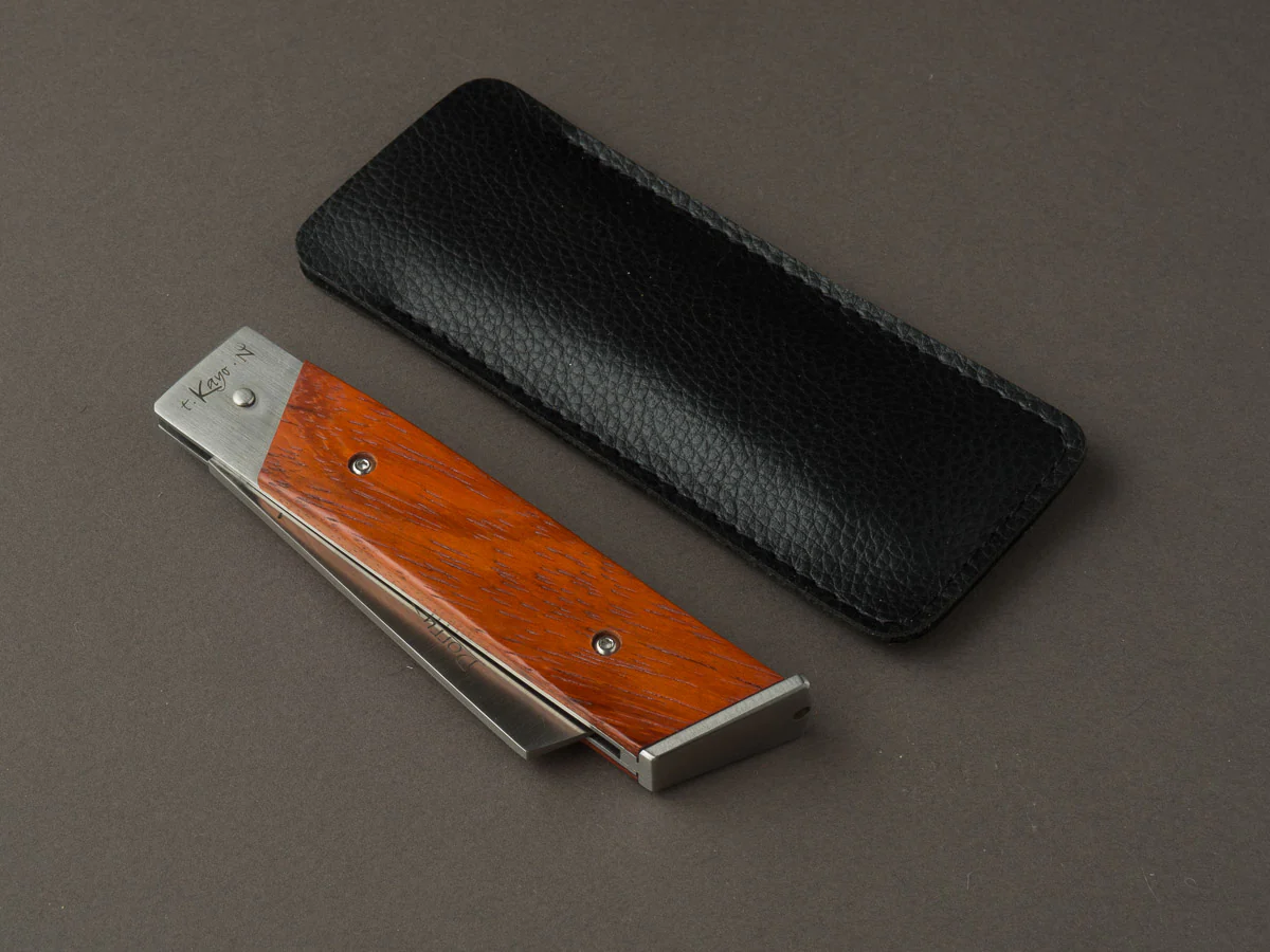 Neptunia - Folding Knife - Dorry - Slip Joint - 75mm - 12C27 - Padauk Handle - Image 7