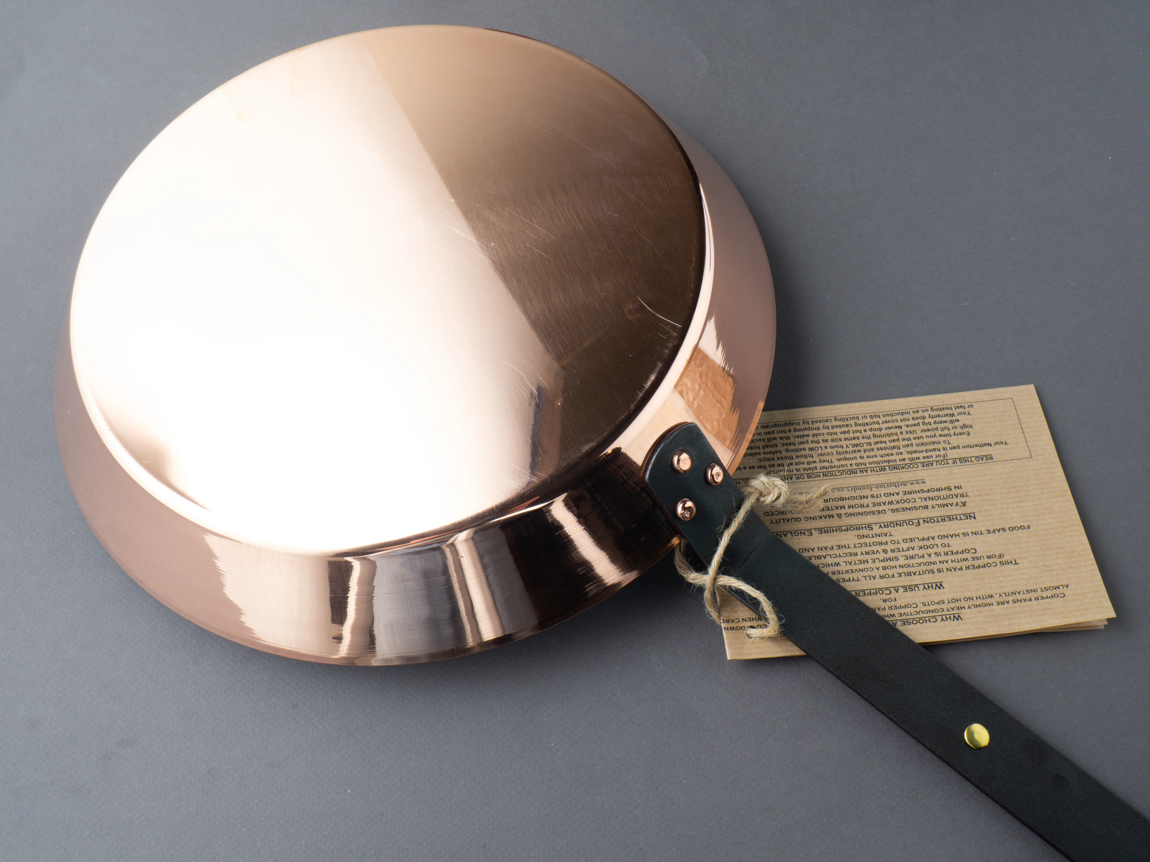 Netherton Foundry - Cookware - Spun Copper - 12" Frying Pan - Oven Safe Handle - Image 2