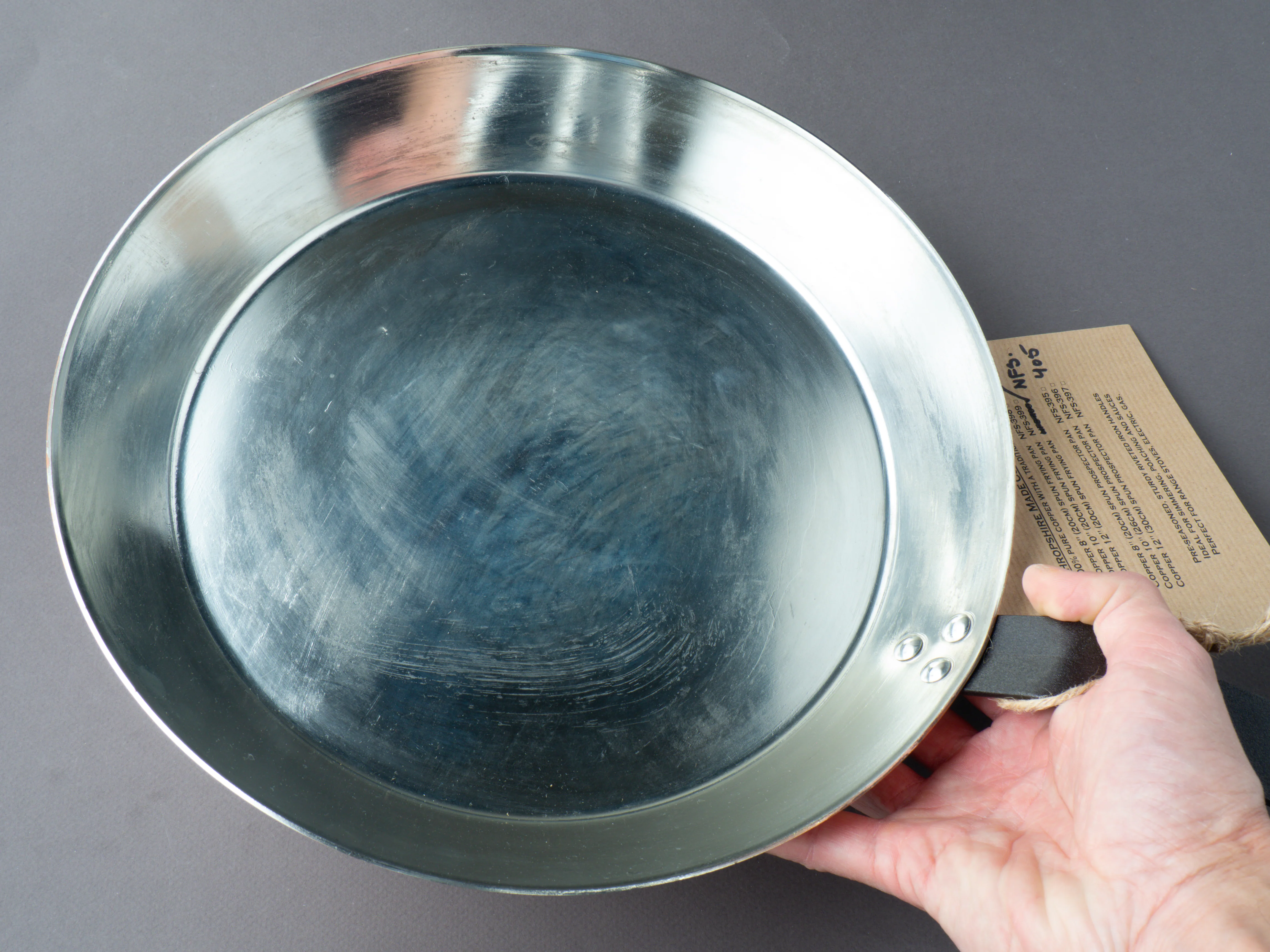 Netherton Foundry - Cookware - Spun Copper - 12" Frying Pan - Oven Safe Handle - Image 3
