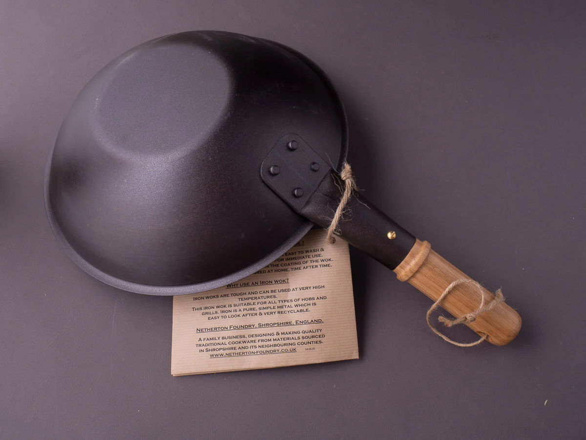 Netherton Foundry - Spun Iron - 11" Wok - Lid Included - Image 4