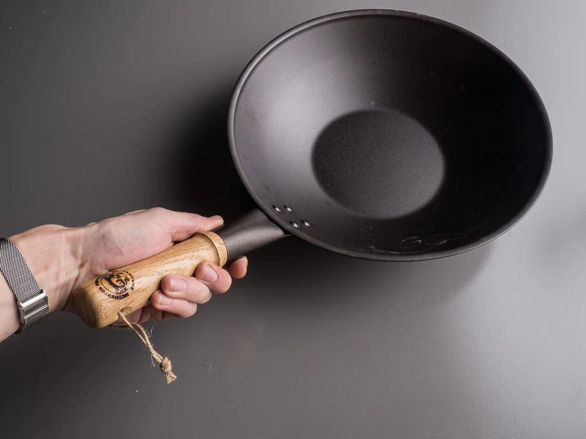 Netherton Foundry - Spun Iron - 13" Wok - Flat Bottom - Image 3