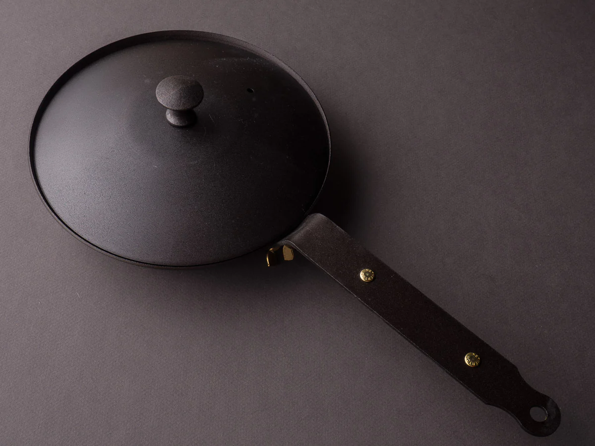 Netherton Foundry - Spun Iron - 8" "Glamping" Frying Pan - Oven Safe - Metal Lid - Image 6