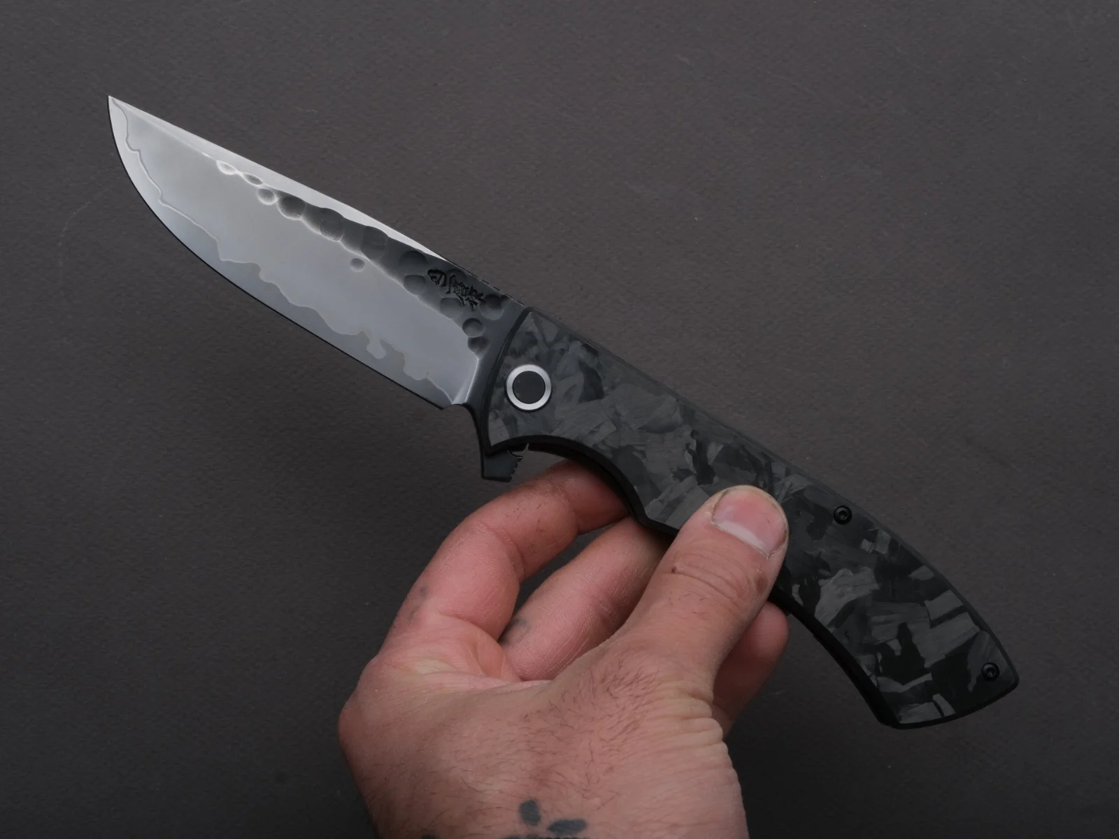 Nigara Hamono - Folding Knife - SG2 - Carbon Fiber Handle - Image 3