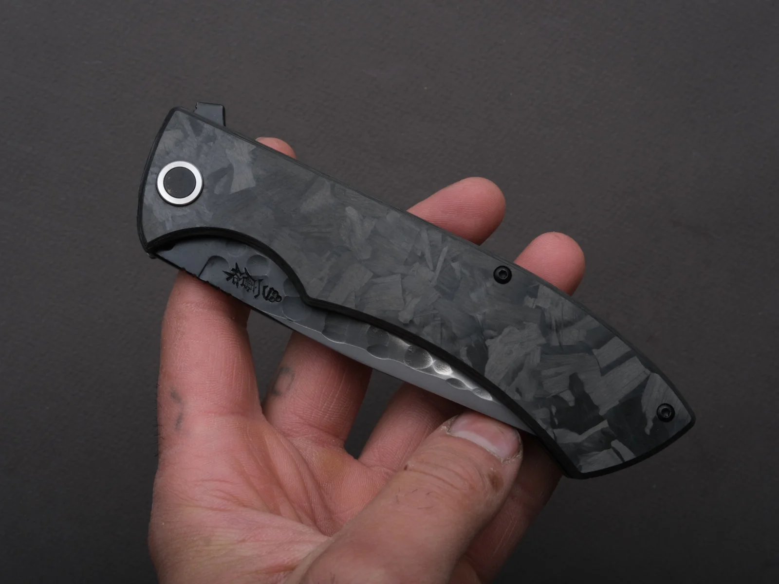 Nigara Hamono - Folding Knife - SG2 - Carbon Fiber Handle - Image 4