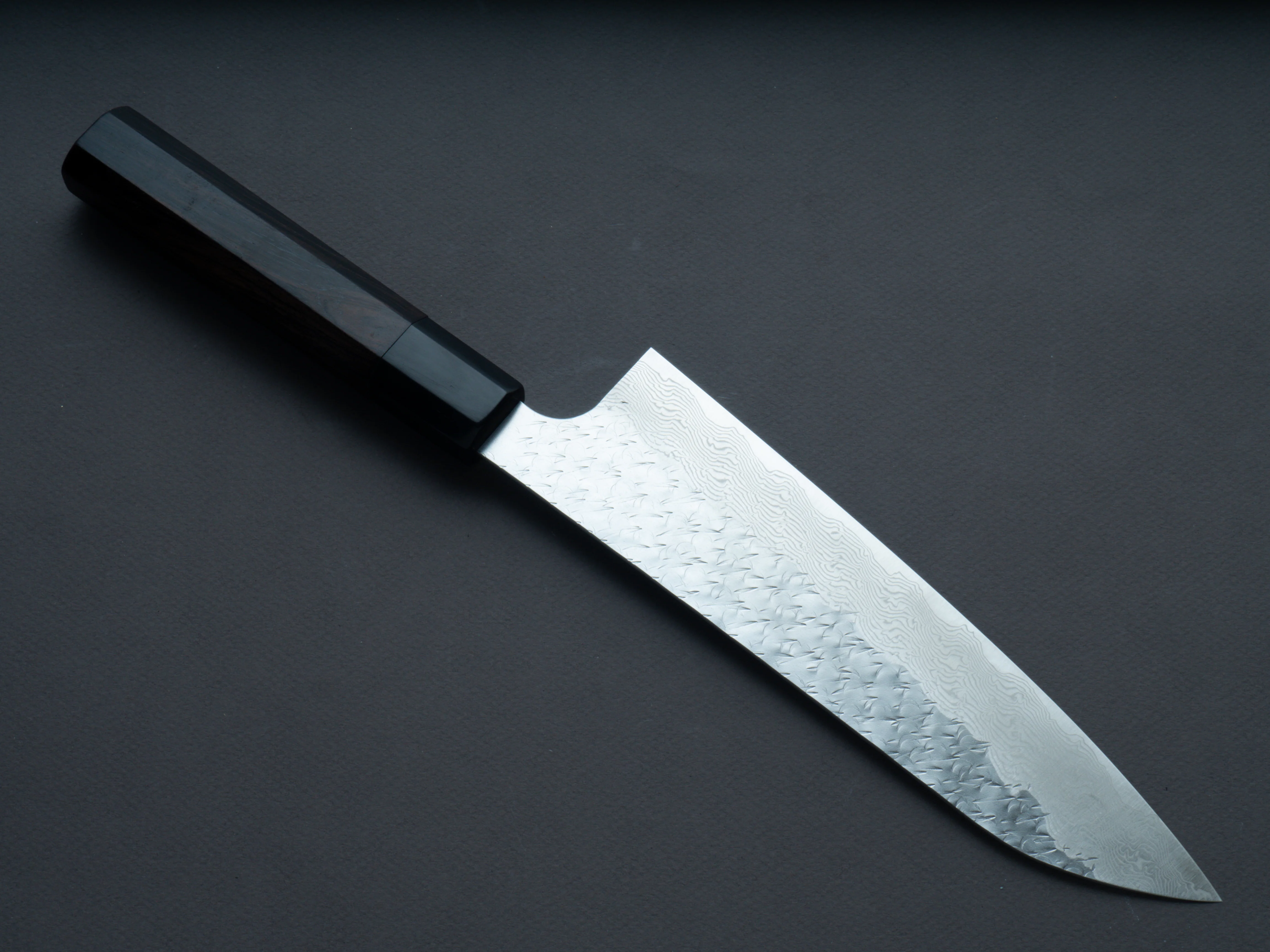 Nigara Hamono - SPG STRIX - Tsuchime Damascus - Gyuto - 210mm - Ebony Handle - Image 2