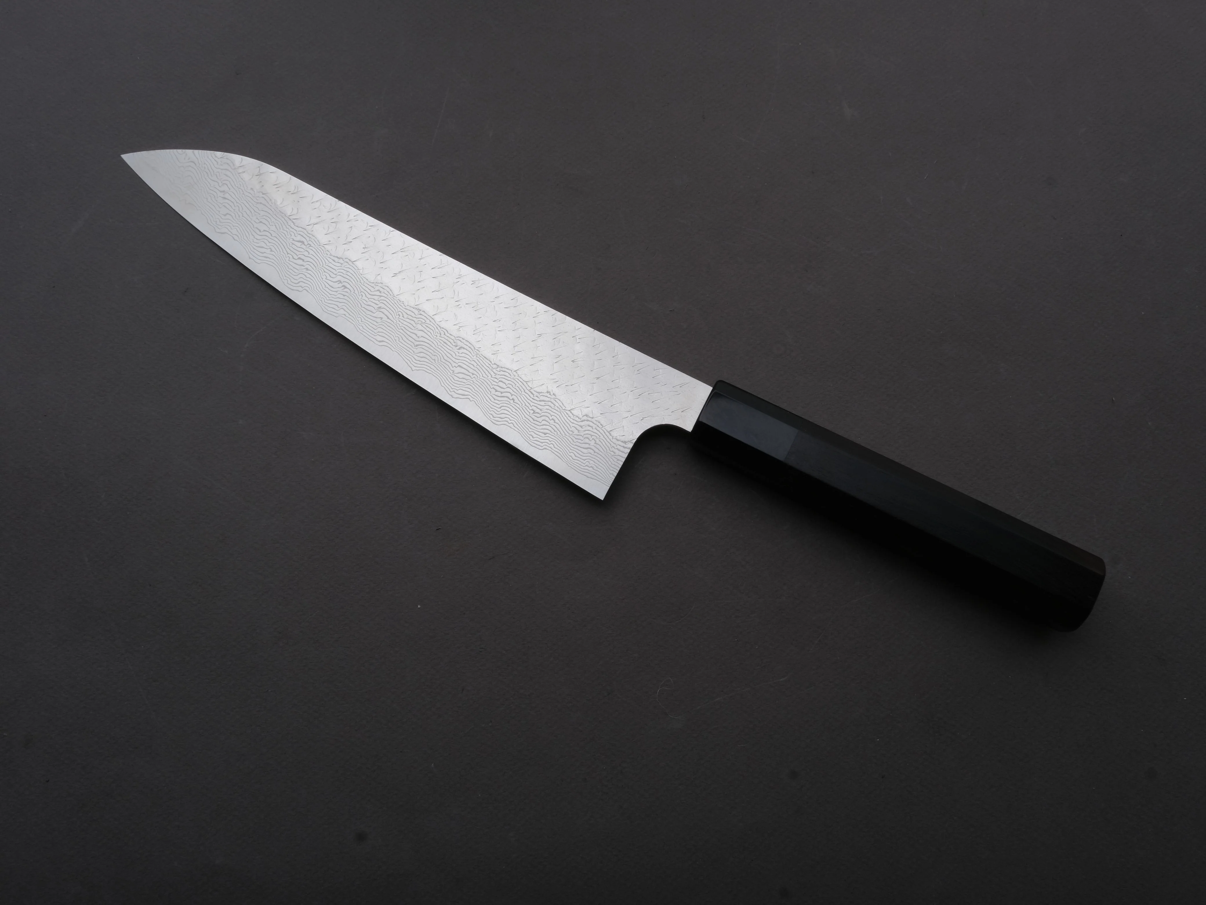 Nigara Hamono - SPG STRIX - Tsuchime Damascus - Gyuto - 240mm - Ebony Handle