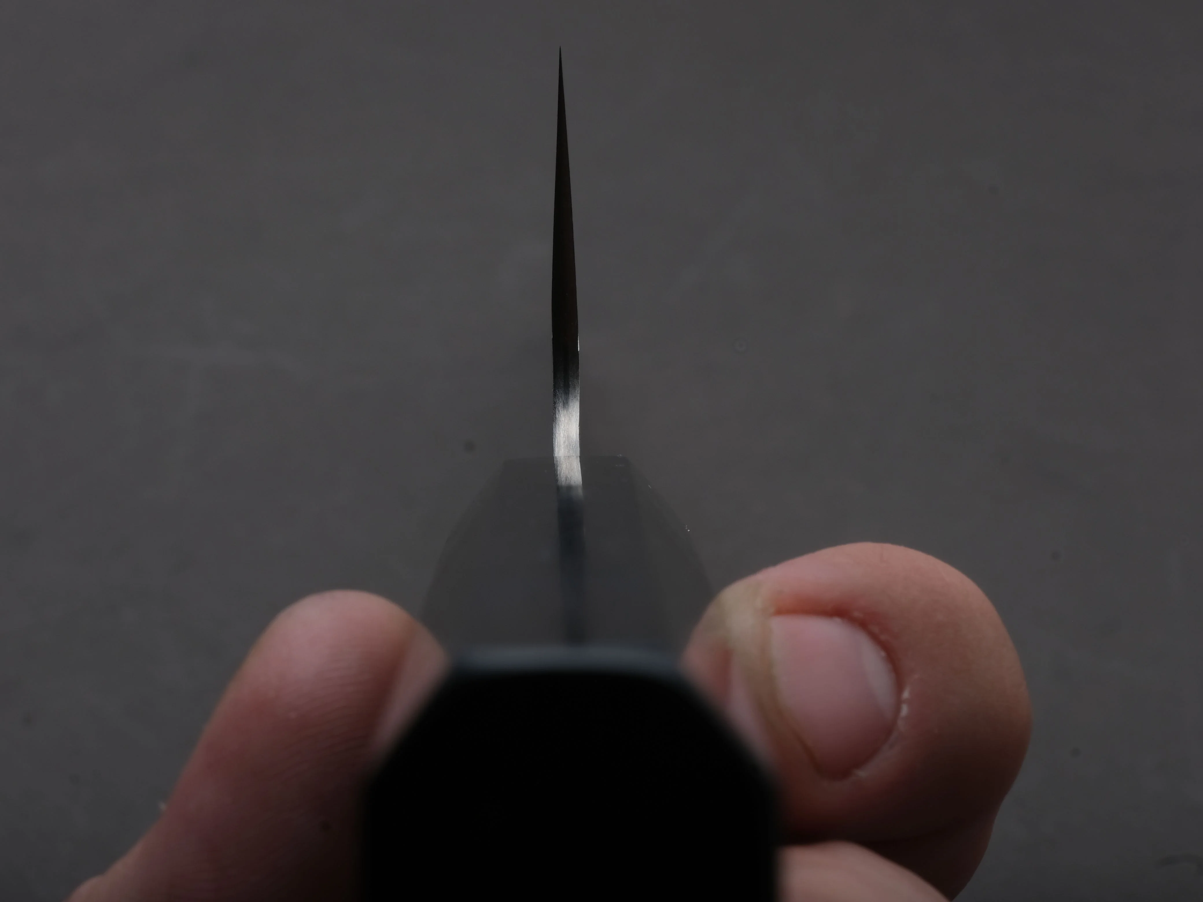 Nigara Hamono - SPG STRIX - Tsuchime Damascus - Gyuto - 240mm - Ebony Handle - Image 5