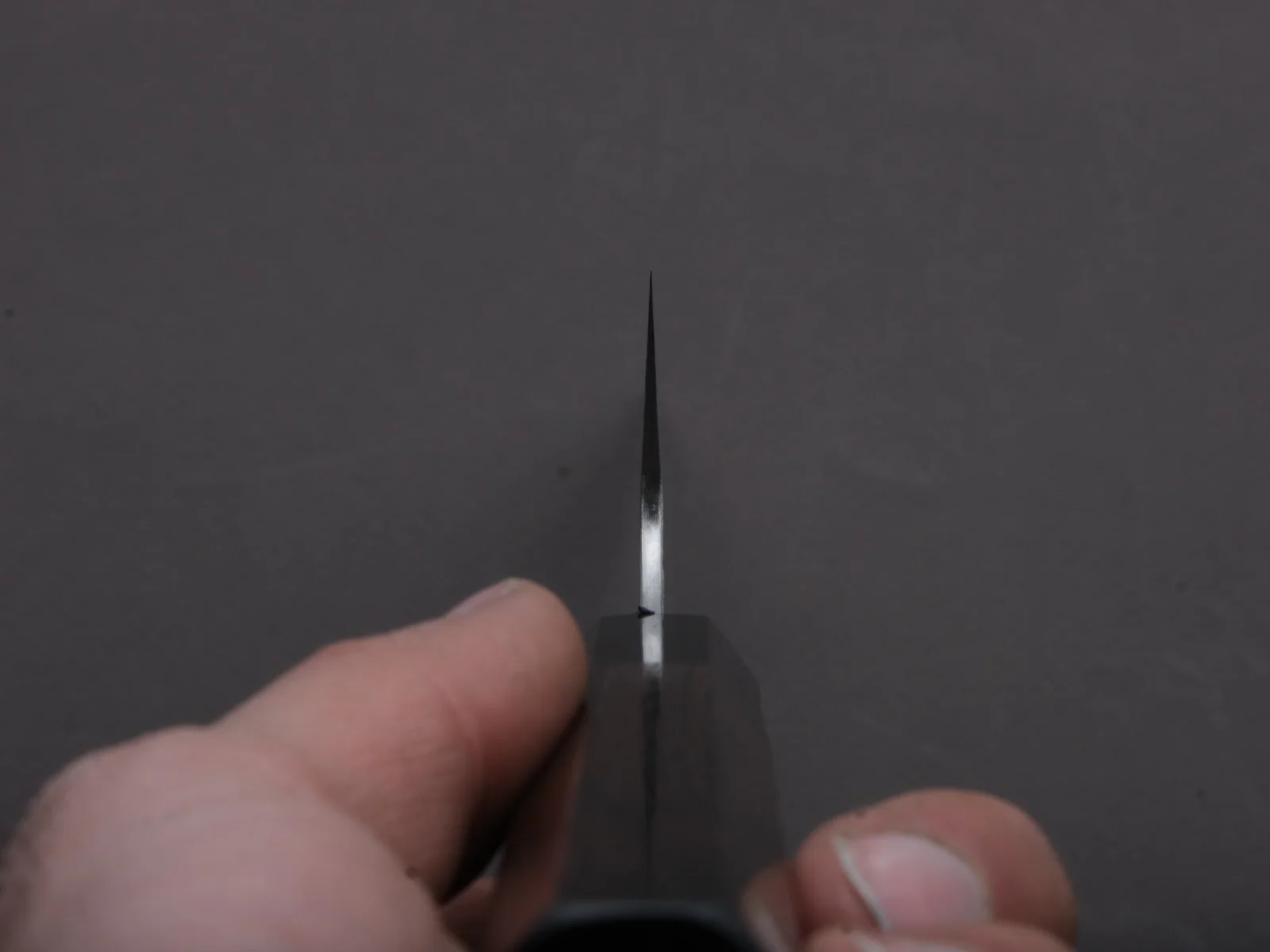 Nigara Hamono - VG XEOS - Tsuchime Damascus - Gyuto - 225mm - Ebony Handle - Image 4