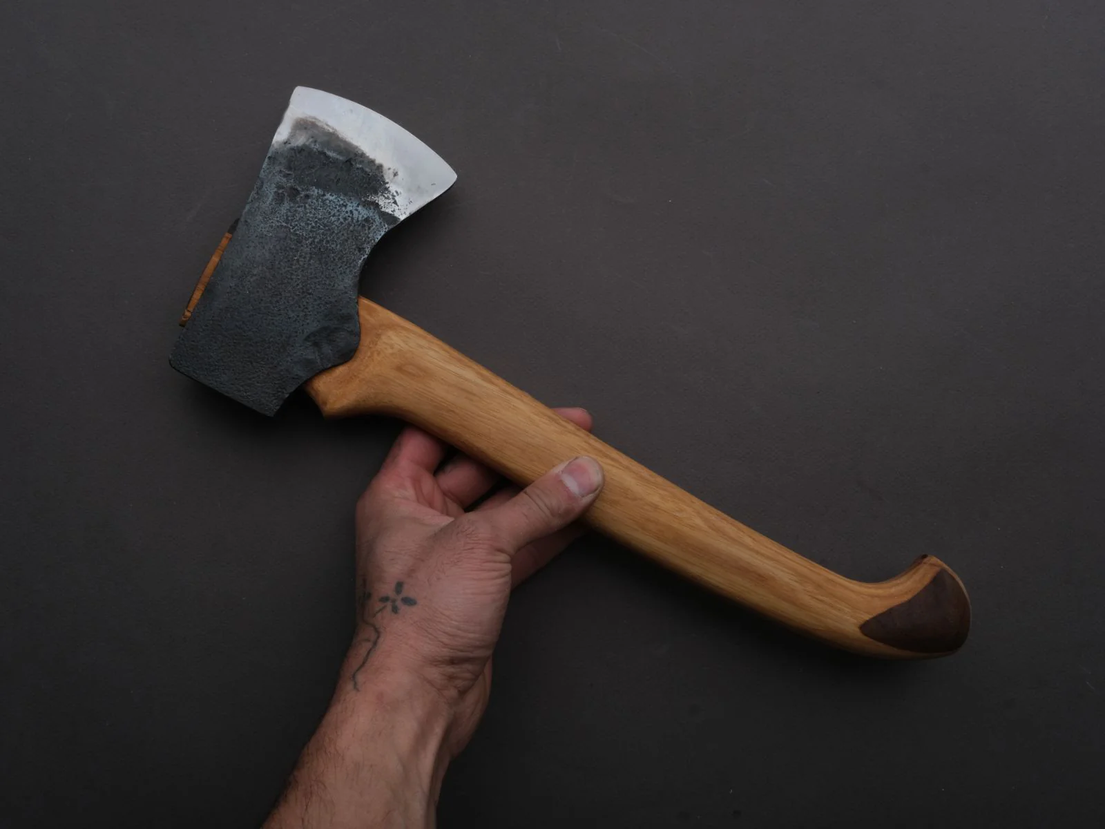 Northeast Axe & Tool - 1.5lb Carving Axe - 1055 Carbon - Hickory Walnut Handle