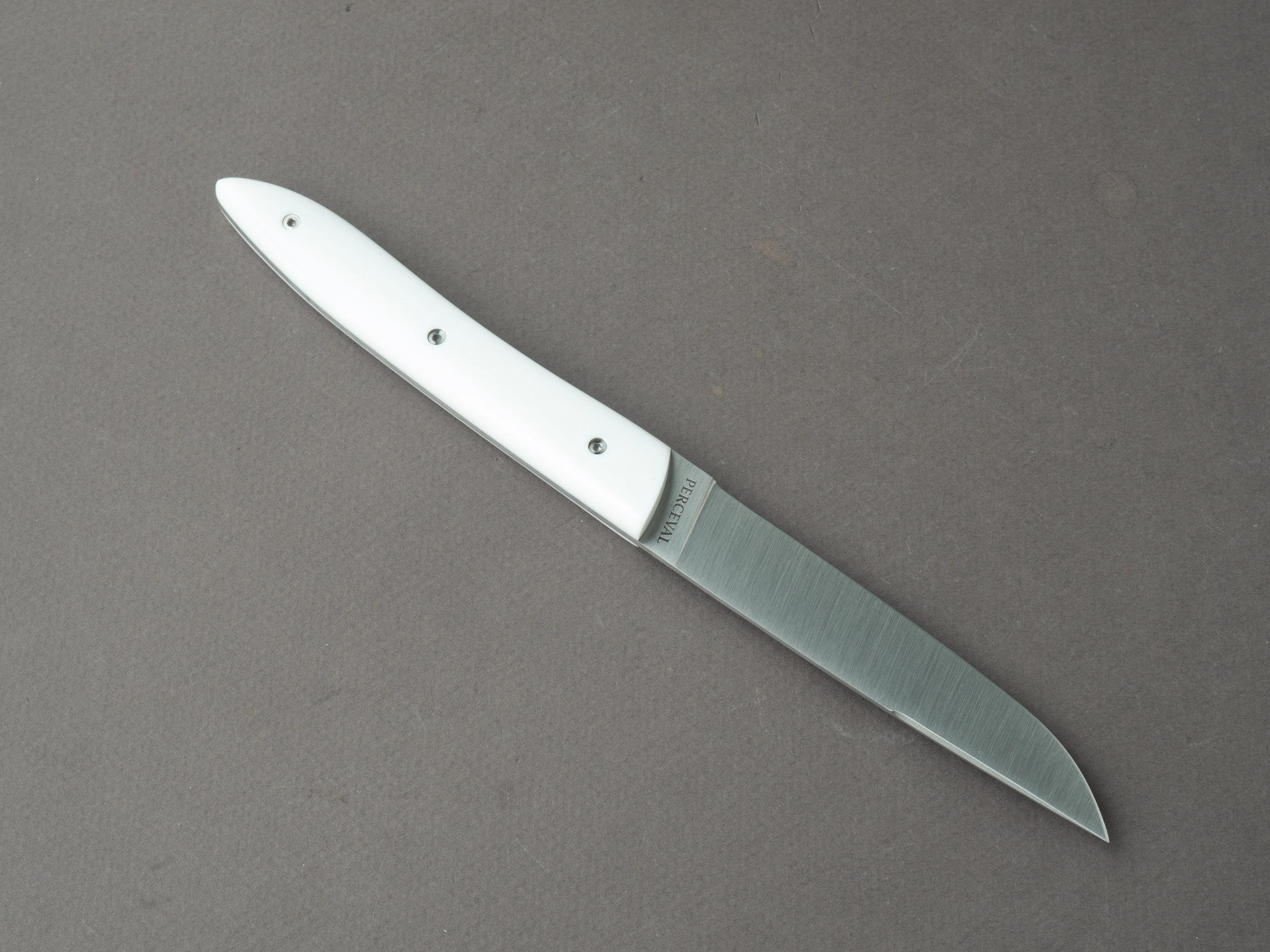 Perceval - Steak Knives - UBAC - White Krion Handle - Set of 4 - Image 5