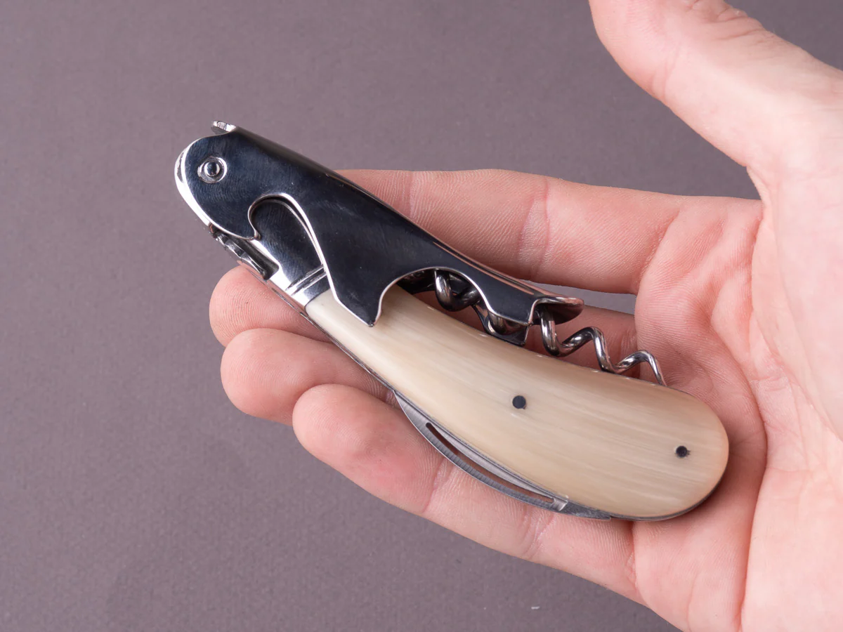 Fontenille Pataud - Sommelier/Wine Key - Magnum Laguiole - Blonde Aubrac Horn - Mirror Polished - Image 8