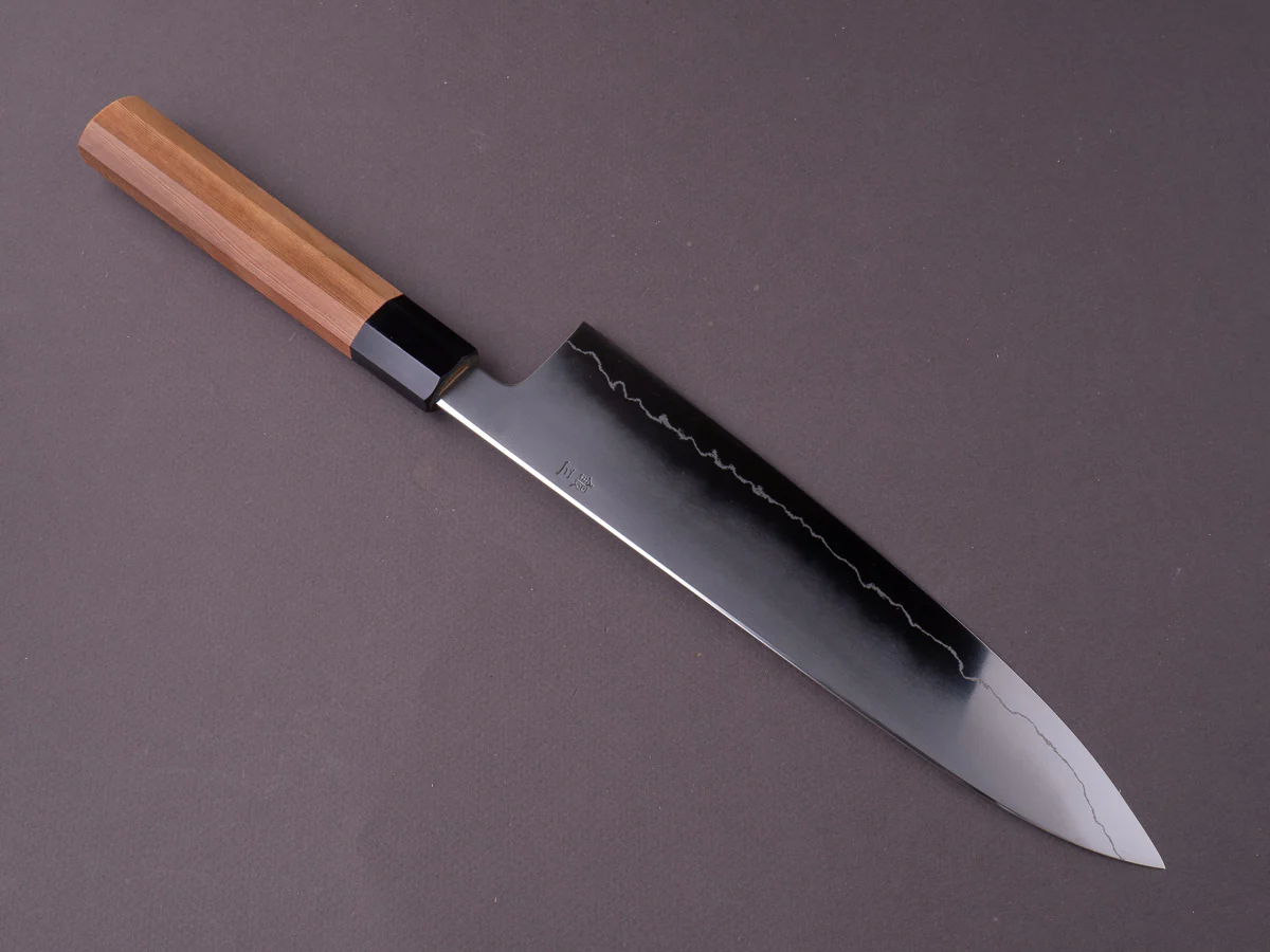 Hitohira - Kikuchiyo x Izo - Silver #3 - 240mm Gyuto - Yakusugi Cedar Handle - Image 2
