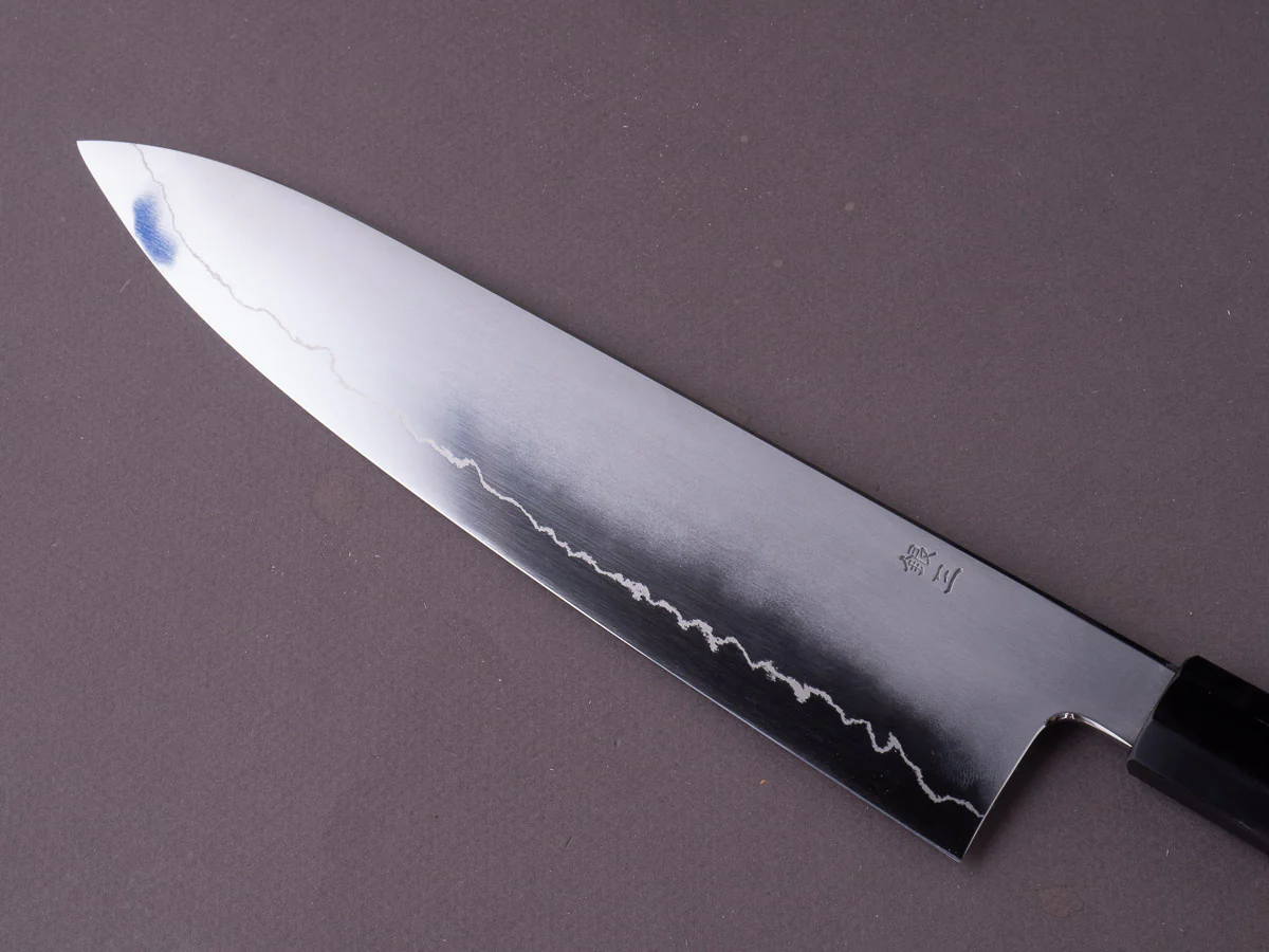 Hitohira - Kikuchiyo x Izo - Silver #3 - 240mm Gyuto - Yakusugi Cedar Handle - Image 4