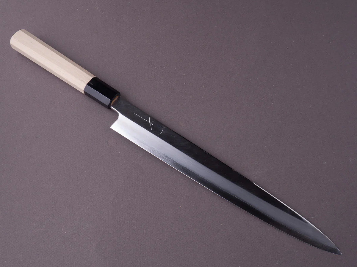 Hitohira - Kikuchiyo x Rikichi - Silver #3 - 270mm Yanagiba - Ho Wood Handle - Saya - Image 2