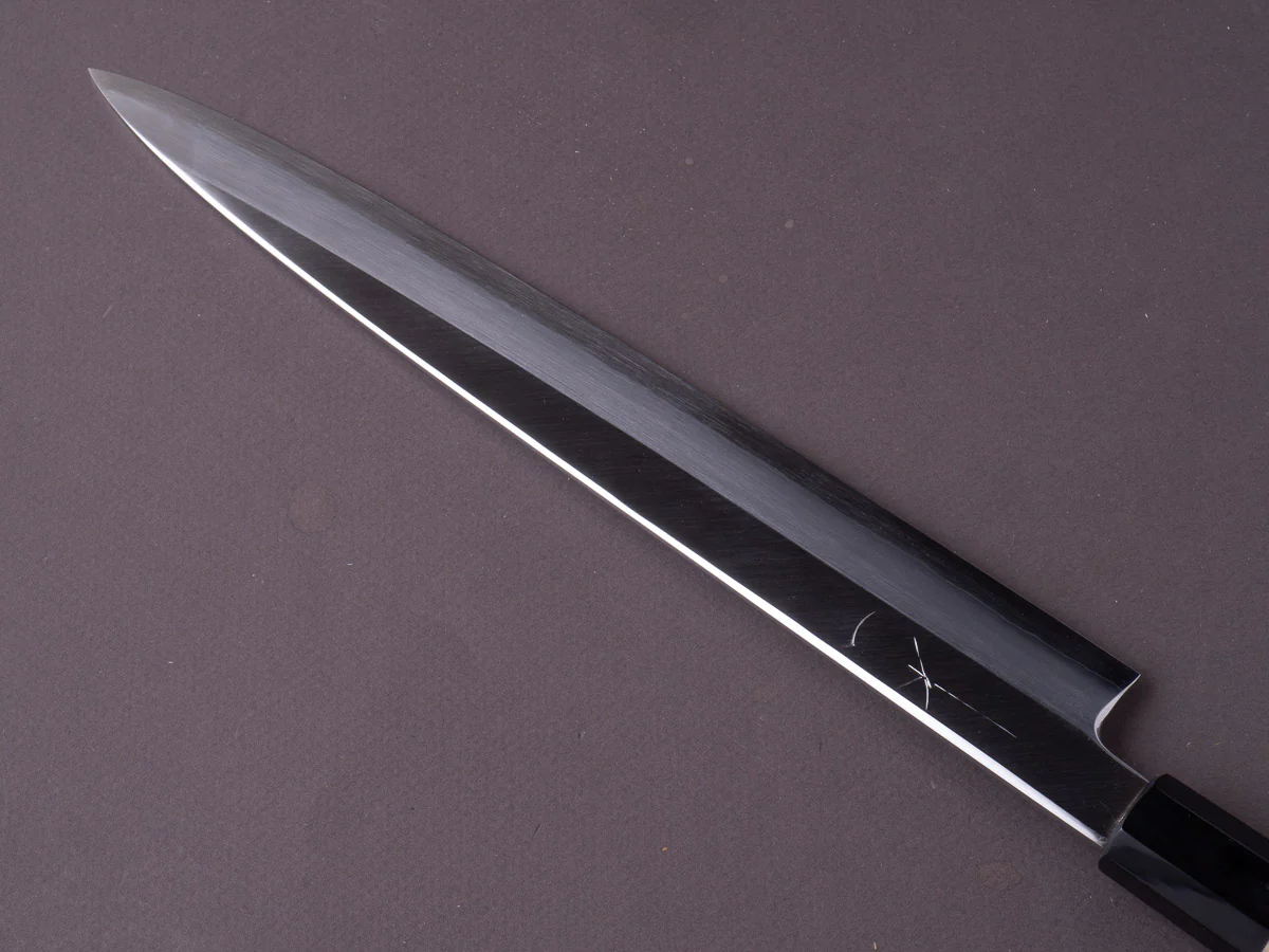 Hitohira - Kikuchiyo x Rikichi - Silver #3 - 270mm Yanagiba - Ho Wood Handle - Saya - Image 4