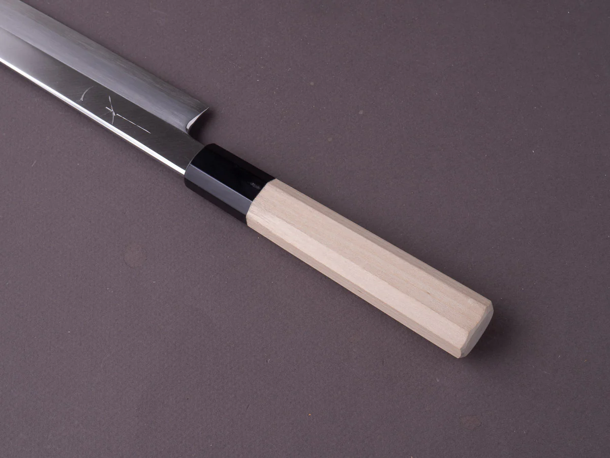 Hitohira - Kikuchiyo x Rikichi - Silver #3 - 270mm Yanagiba - Ho Wood Handle - Saya - Image 6