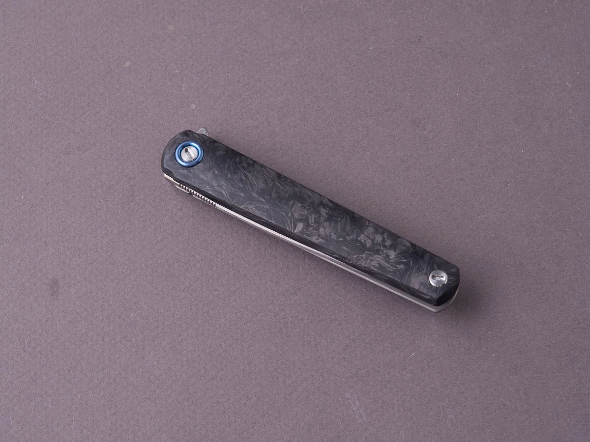 MKM - Folding Knife - Flame - Frame Lock - 70mm - M390 - Carbon Fiber & Titanium - Image 2