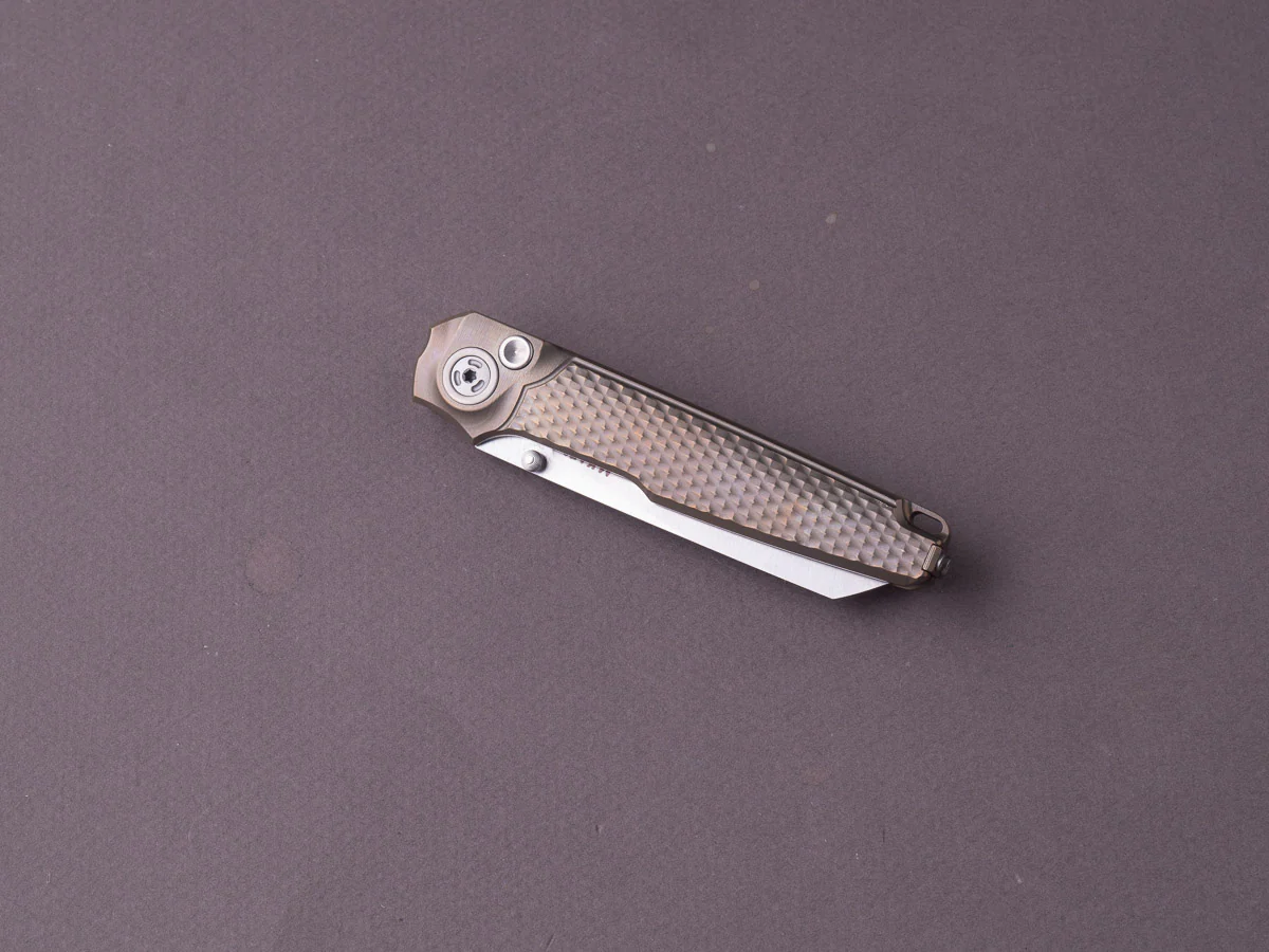 MKM - Folding Knife - Miura - M390 - 70mm - Button Lock - Bronze Titanium