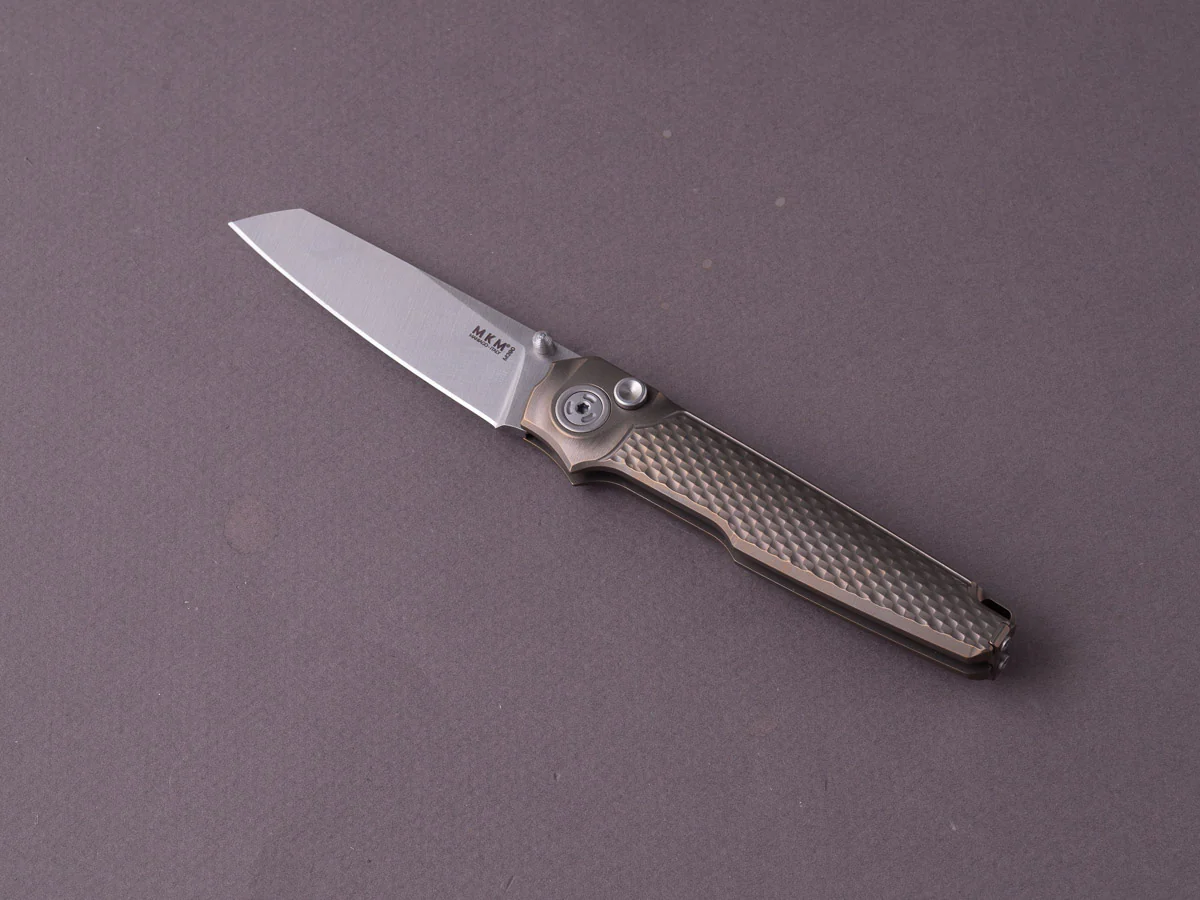 MKM - Folding Knife - Miura - M390 - 70mm - Button Lock - Bronze Titanium - Image 3