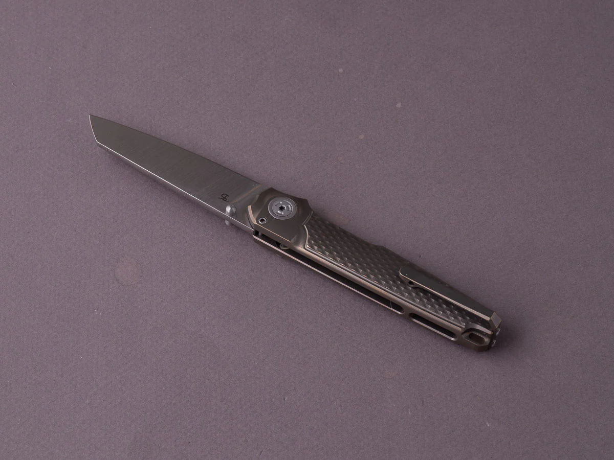 MKM - Folding Knife - Miura - M390 - 70mm - Button Lock - Bronze Titanium - Image 4